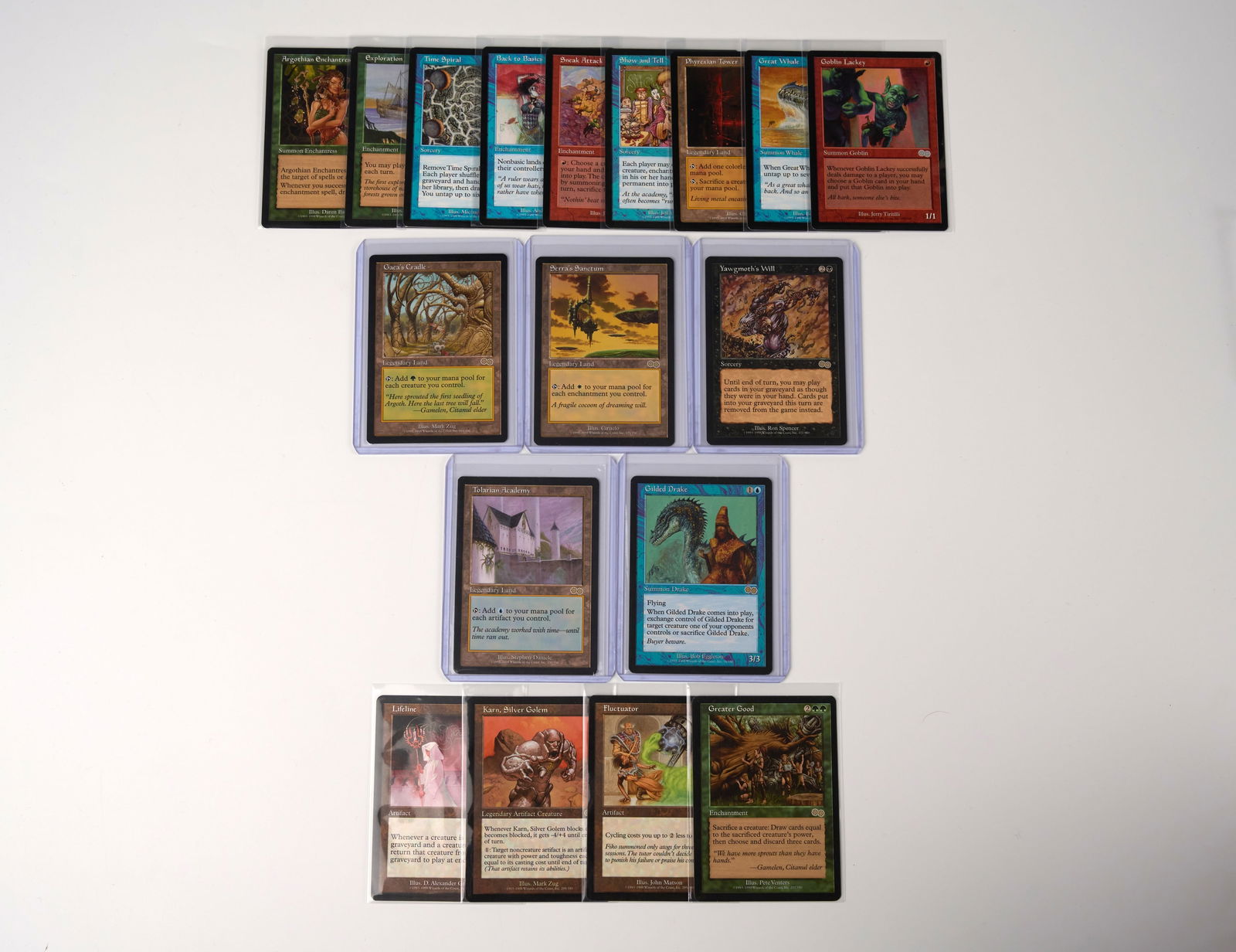 Urza's Saga - 99% Complete Set (347/350): This lot features a very nearly complete set of Urza's Saga, Magic' 15th expansion released October 1998. Only three cards are missing: Serra Avatar, Morphling, and Stroke of Genius.This set is one of