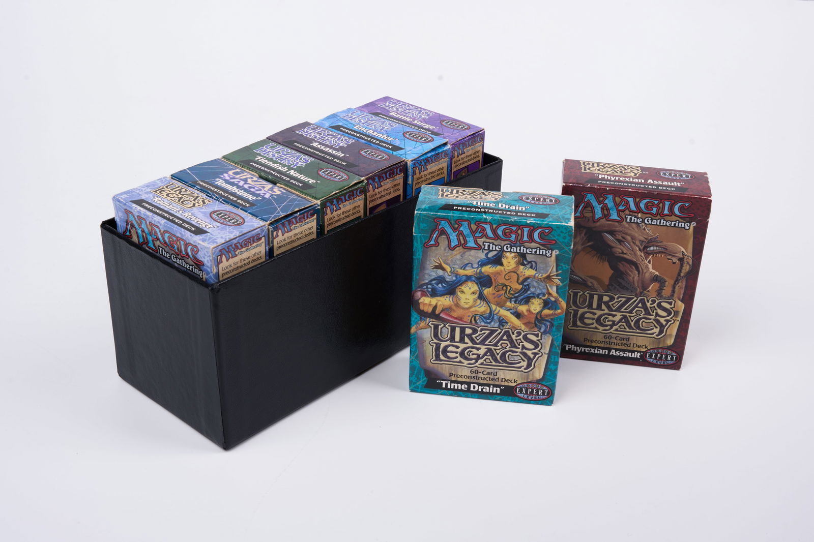 Urza: This lot contains eight preconstructed decks from the Urzas Saga Block: Urzas Saga, Urzas Destiny, and Urza?