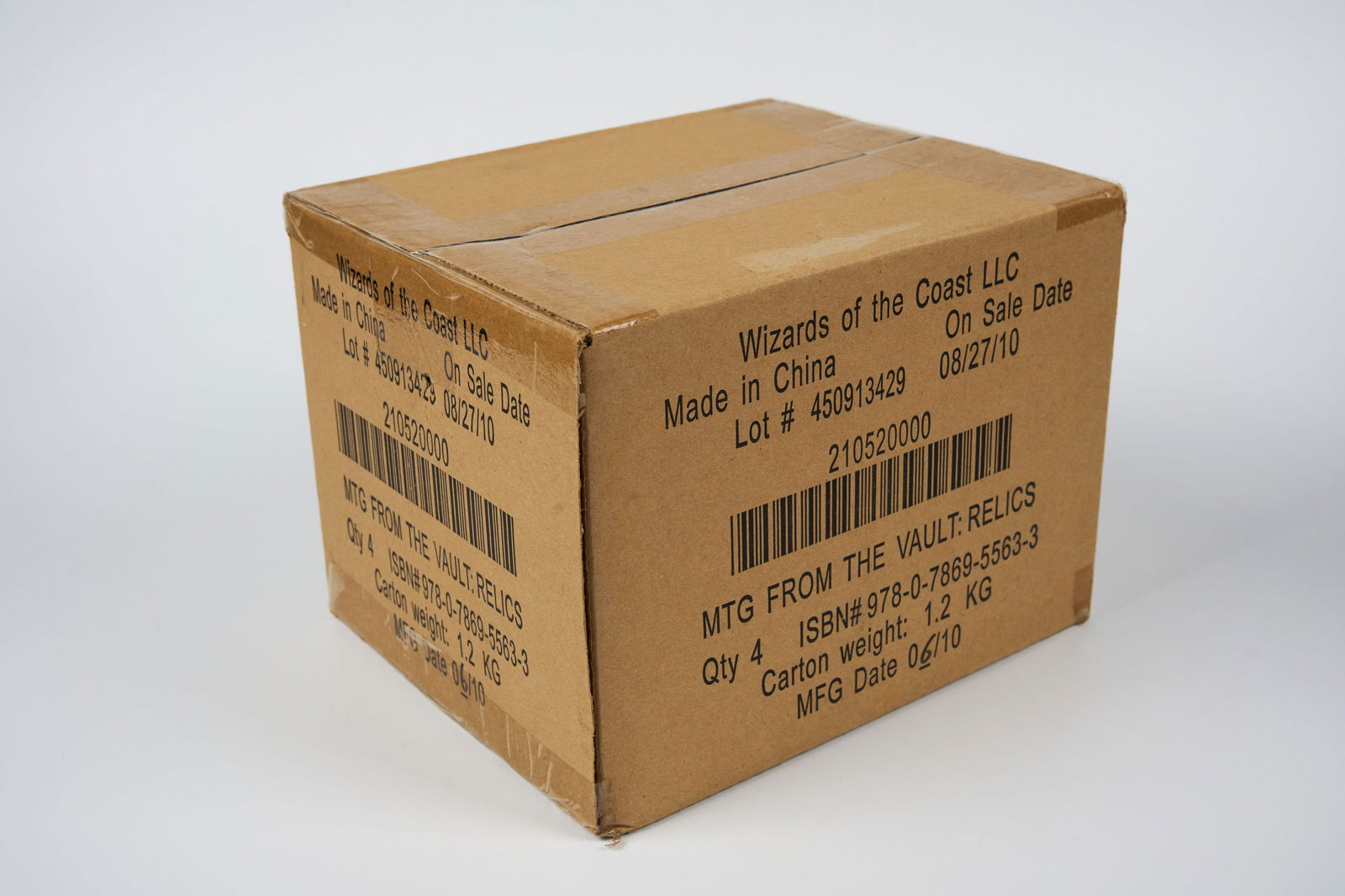 From the Vault: Relics - Sealed Case (X4 Copies): This lot contains a sealed case of From the Vault: Relics in the original shipping box with all tape and seals. This includes 4 copies of the product inside that have been completely encapsulated sinc