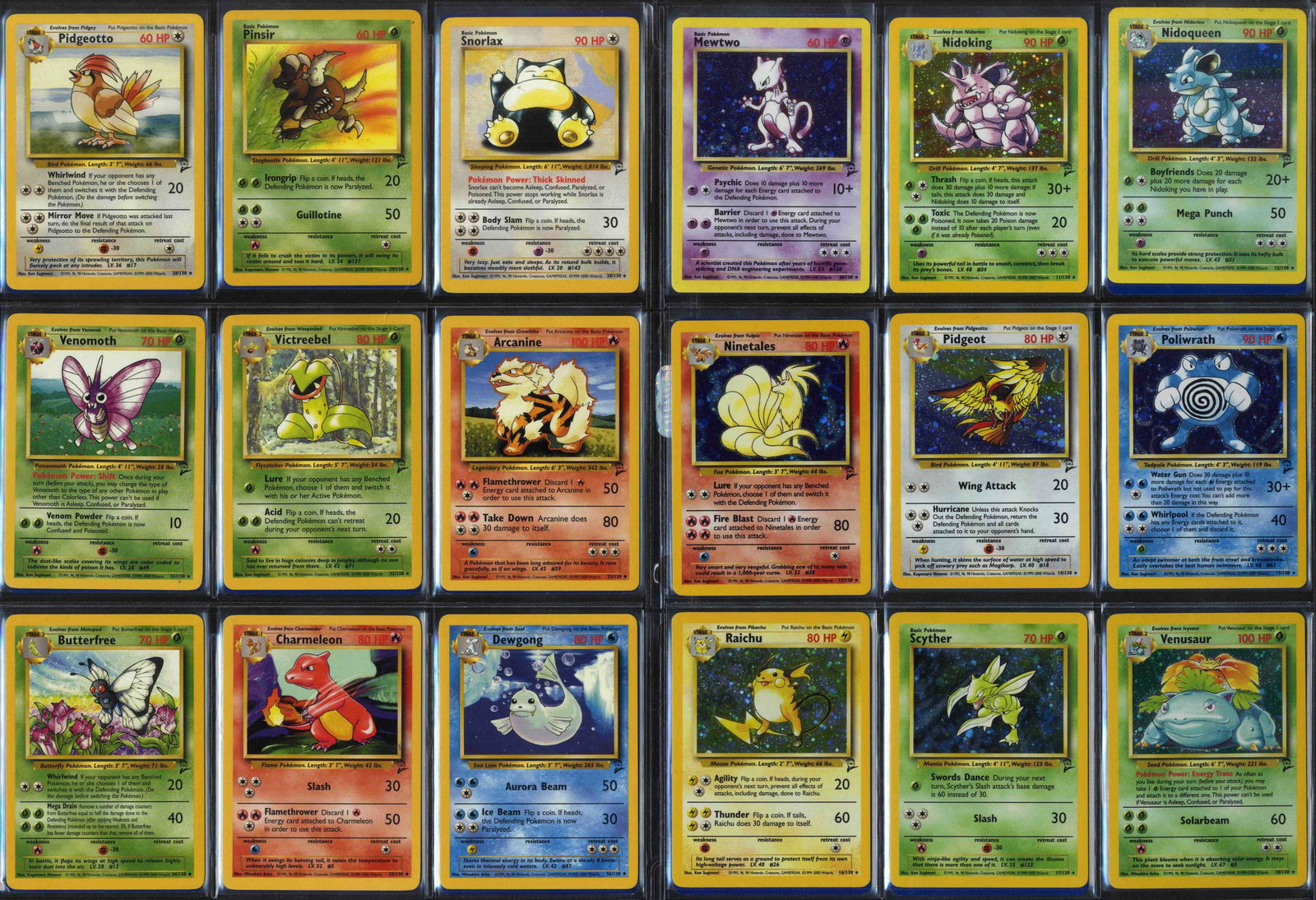 Complete Base Set 2 - 130/130: What do you get:A complete Base Set 2 expansion, available only in Unlimited print. All cards in Excellent to Near Mint condition. The cards are in set order and presented in Ultra Pro 9 pocket sleeve