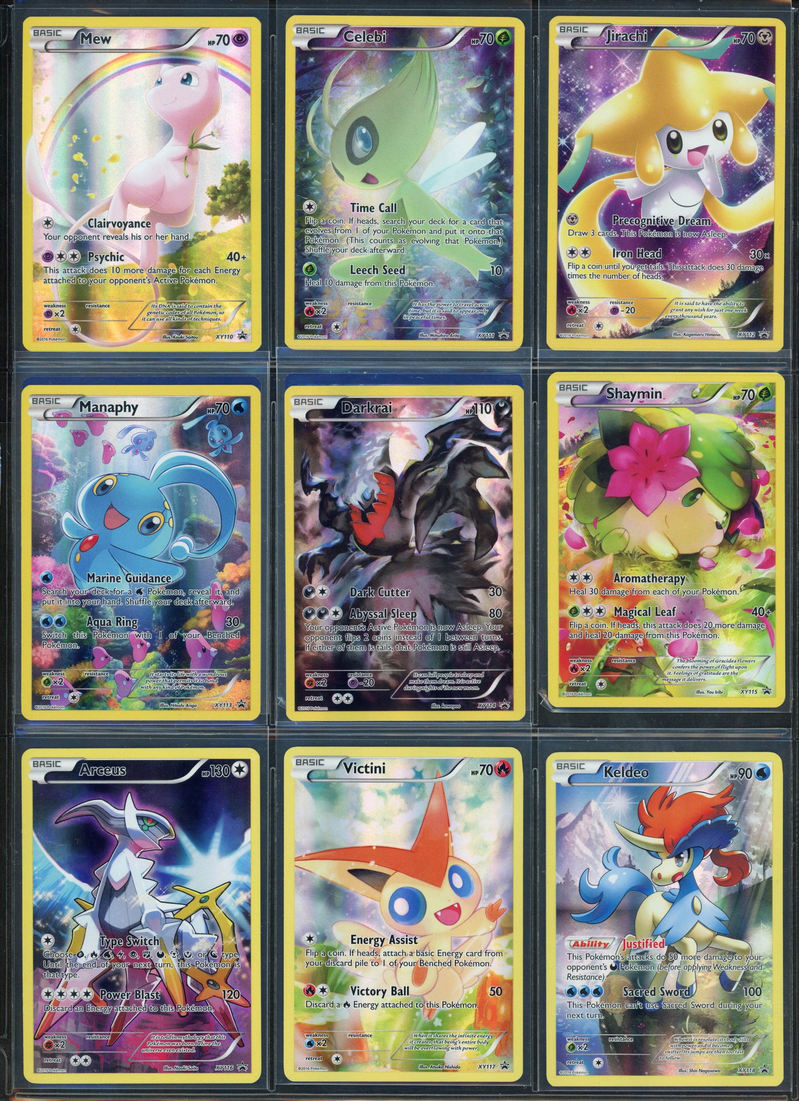 XY Black Star Promos Mythical Collection Complete 11/11 (1 of 2)