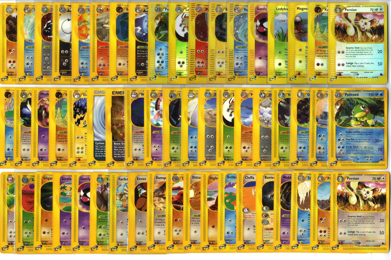 Skyridge Collection #129: What do you get: A partially complete Skyridge set, this is THE Pokémon TCG set, the rarest and most coveted, partially complete sets like this rarely come to market. The Skyridge set had 144 standar