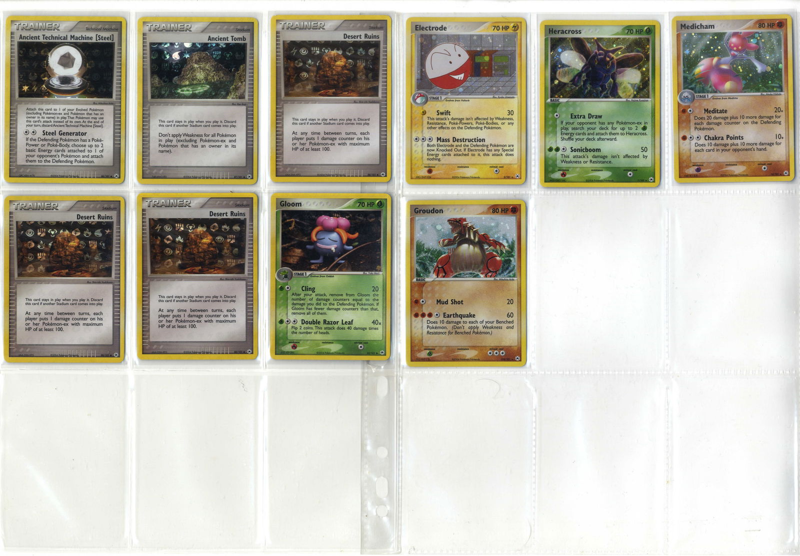 EX Hidden Legends Partially Complete Set (x28 Cards) - 2004: This lot features 28 cards from the EX expansion Hidden Legends, released June 2004. Highlights from this partial set include:Groudon #102 - NMMedicham #10 - NMHeracross #7 - NMElectrode #5 - NMThis c