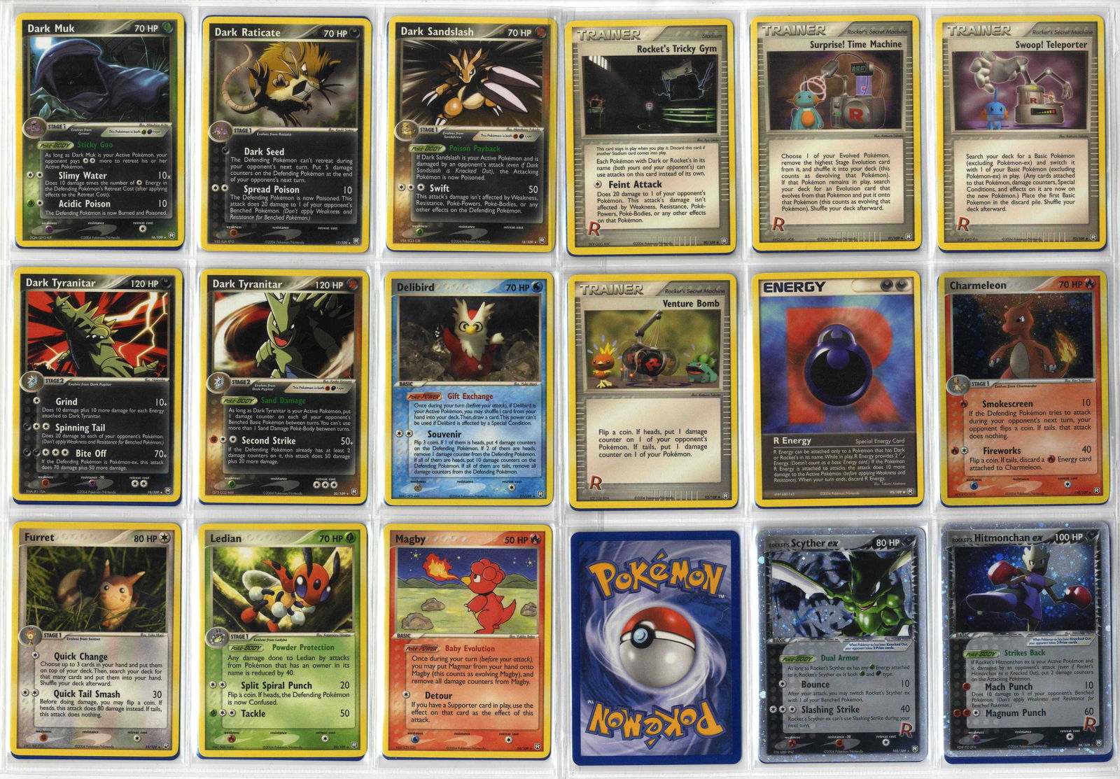 EX Team Rocket Returns Collection: What do you get: A partially complete master set of Ex Team Rocket Returns - the highlight of the set is the secret rare Charmeleon #110 and two of the ‘ex’ Pokémon: . Of the main set you're gett