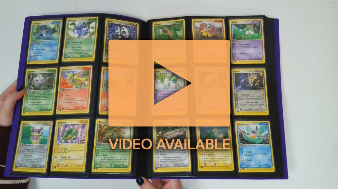EX Ruby & Sapphire - Complete Non-Holo Set: This lot contains a complete set of EX Ruby & Sapphire's commons, uncommons, and non-holo rares (Cards 15 to 95 are included). Lots of desirable vintage cards in this set, including the Torich, Mudkip