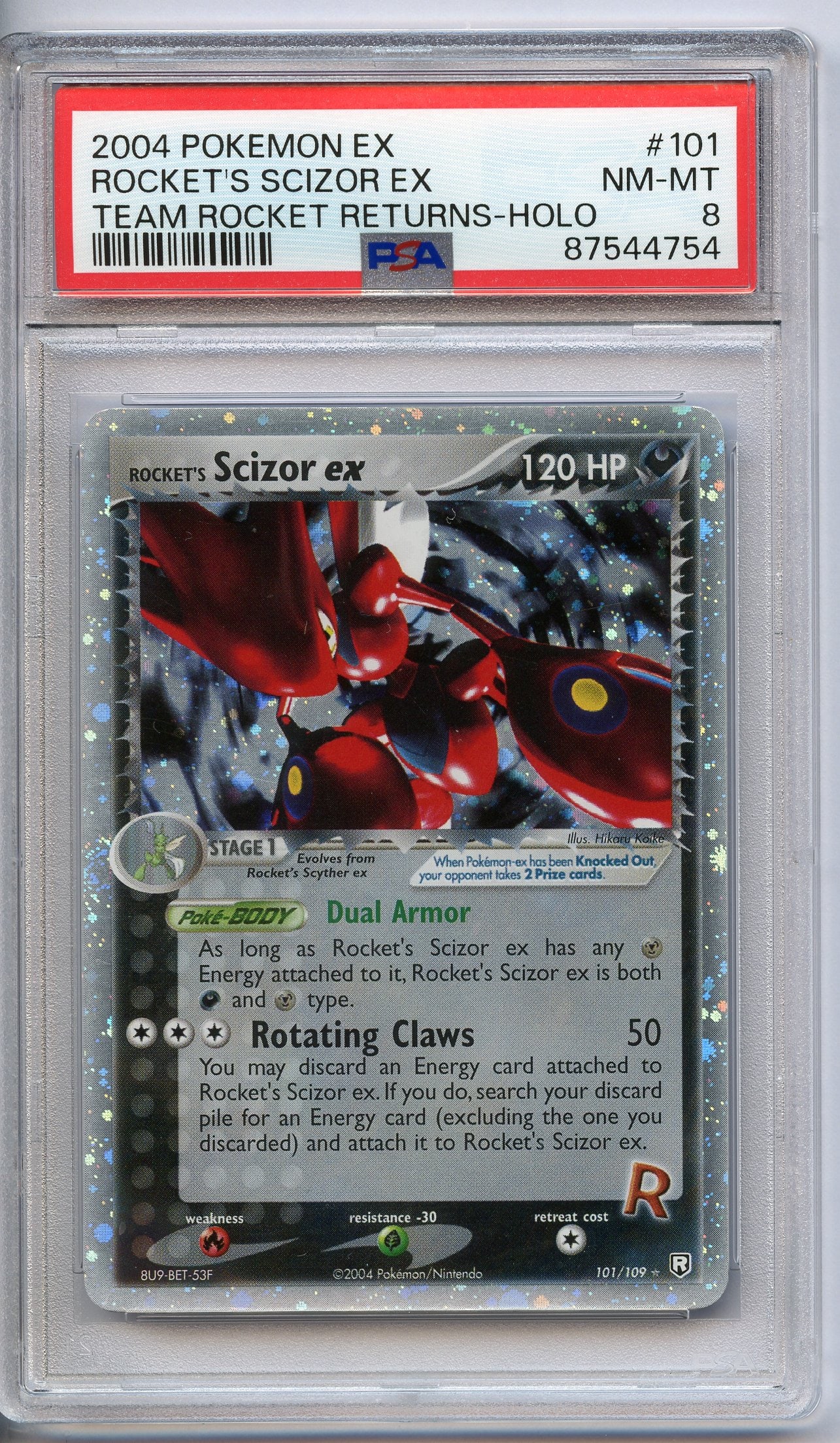 PSA 8 Rocket's Scizor ex Holo #101 from Team Rocket Returns (1 of 2)