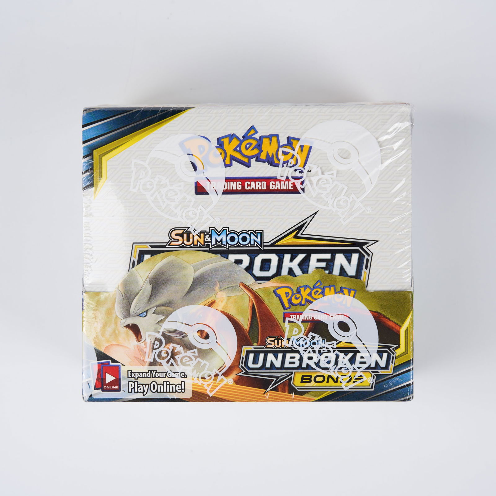 Unbroken Bonds Sealed Booster Box 2019 Sun & Moon Factory Sealed: Unbroken bonds was the tenth set in the mainline Sun & Moon era releasing in May 2019.This factory sealed box contains 36 sealed booster packs. The set continued the TAG TEAM Pokemon and featured one