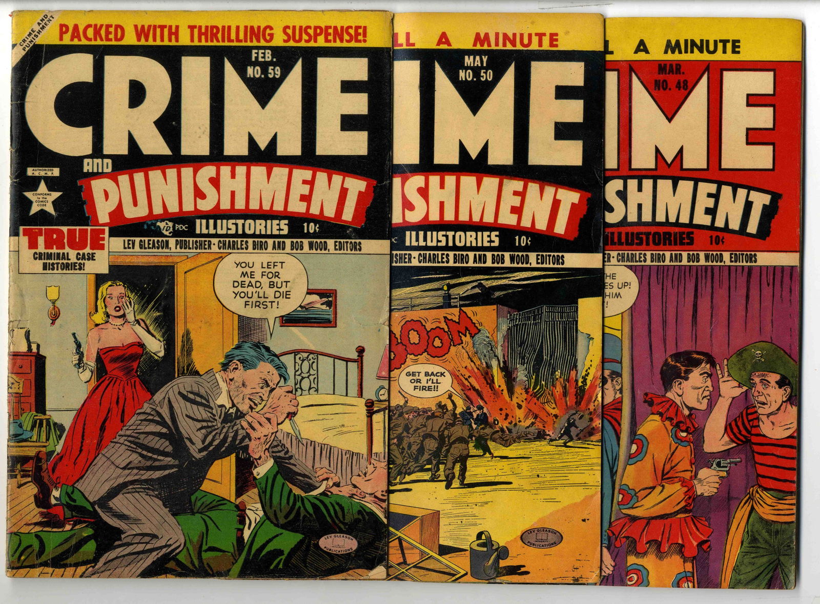 Crime and Punishment (Lev Gleason Publications, 1950-1952) Bundle of 18 issues. (1 of 6)