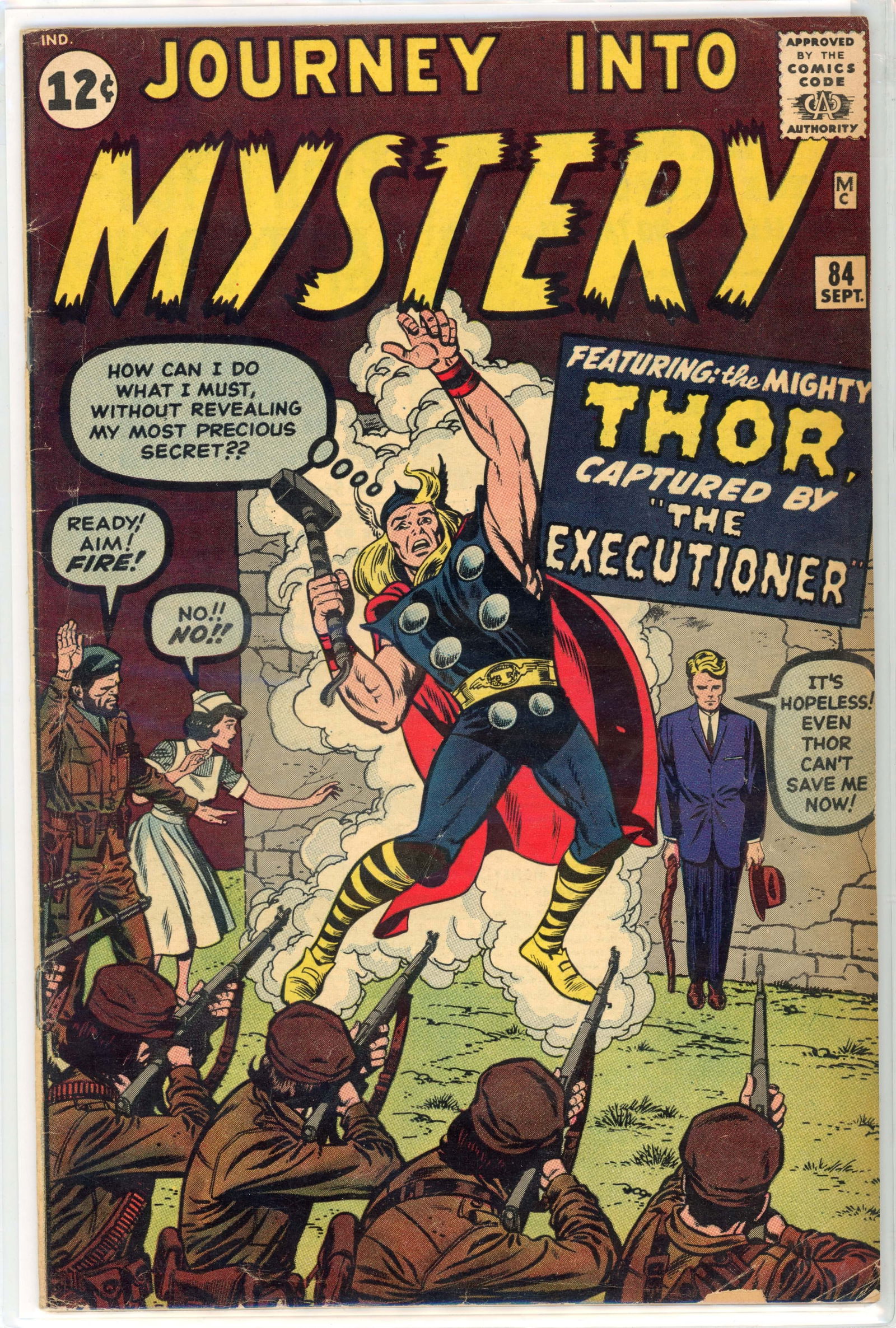 Journey into Mystery #84 (Marvel Comics, 1962) CGC - First appearance of Jane Foster and the Second: Journey into Mystery #84 (Marvel Comics, 1962). First appearance of Jane Foster and the Second appearance of Thor. Cover art by Jack Kirby. Interior art by Kirby and Steve Ditko. Story by Stan Lee and