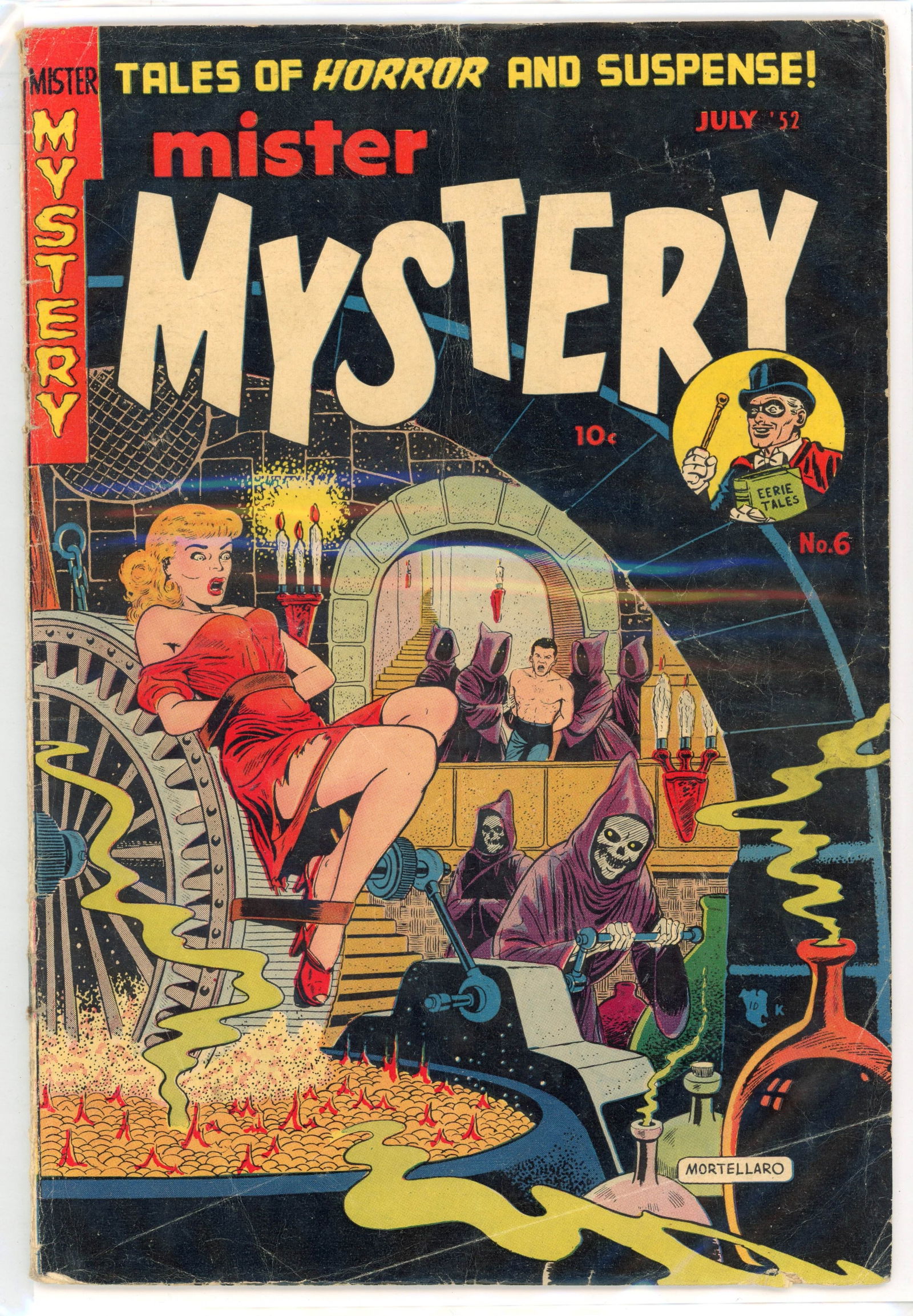 Mister Mystery #6 (Aragon, 1952) CGC 3.5 - Classic bondage cover: Mister Mystery #6 (Aragon, 1952). Classic bondage cover. Title, The Fatal Chord.
