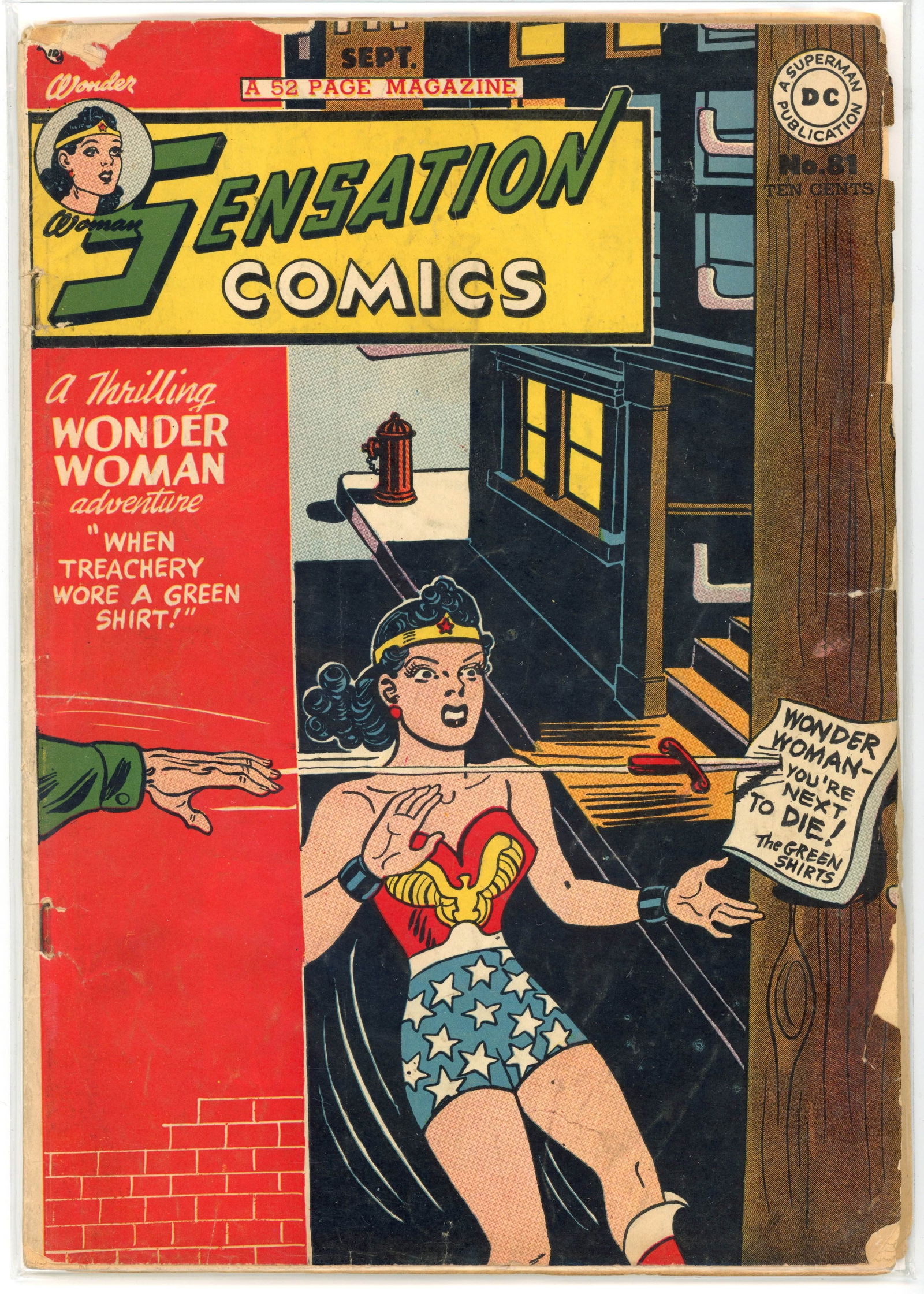 Sensation Comics #81 (DC Comics, 1948) was used in Seduction of the Innocent (1 of 2)