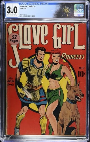 Slave Girl #2 (Avon, 1949) CGC 3.0: Slave Girl #2 (Avon, 1949). CGC 3.0. Slave Girl Princess. The Pirates of Abmur. Cover and interior art by Howard Larsen. Verify CGC Certification: https://www.cgccomics.com/certlookup/4656035015/Grade