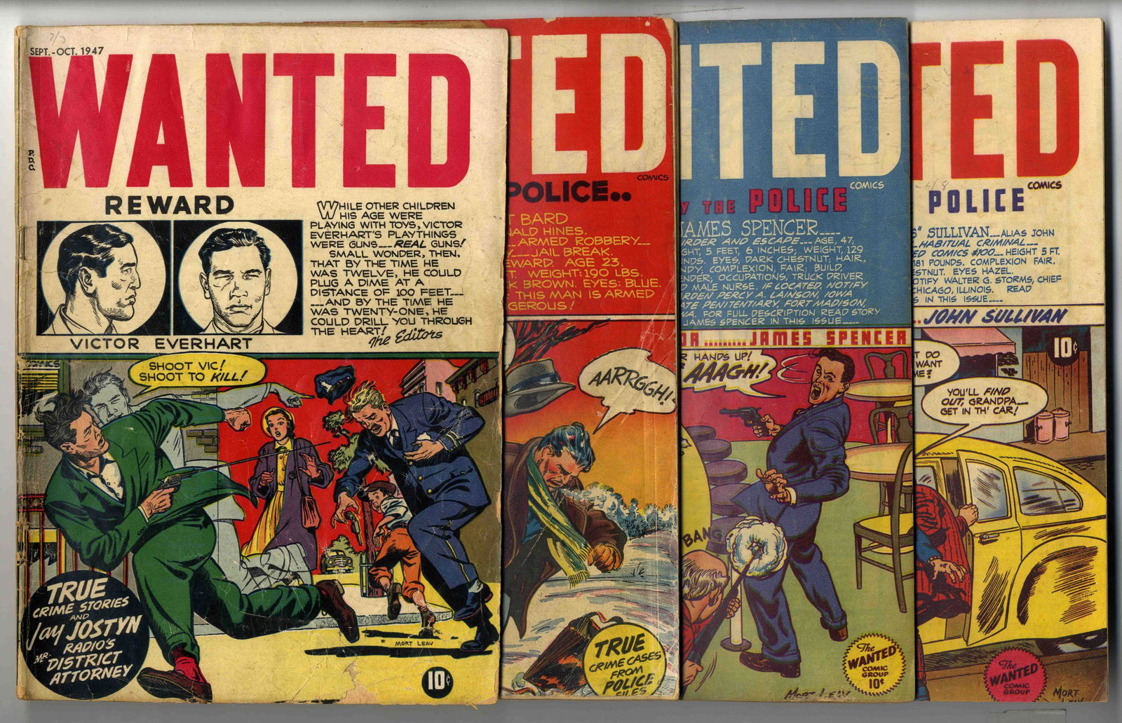 Wanted Comics (Orbit Comics, 1947-1953) Bundle of 19 Issues: Wanted Comics (Orbit Comics, 1947-1953). Bundle of 19 Issues.Most are in low to mid grade.