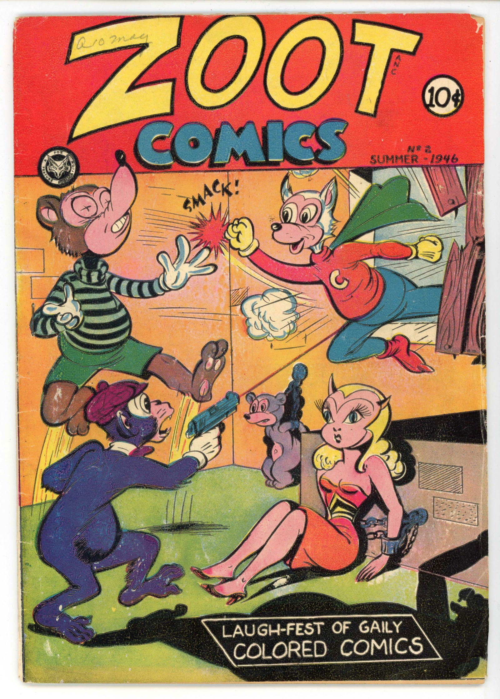 Zoot Comics (Fox, 1946-1947) Bundle of 4 issues: Zoot Comics (Fox, 1946-1947). Bundle of 4 issues. Bundle includes #2 (VG), #3 (VG), #4 (GD, multiple splits along spine) and #5 (GD, multip