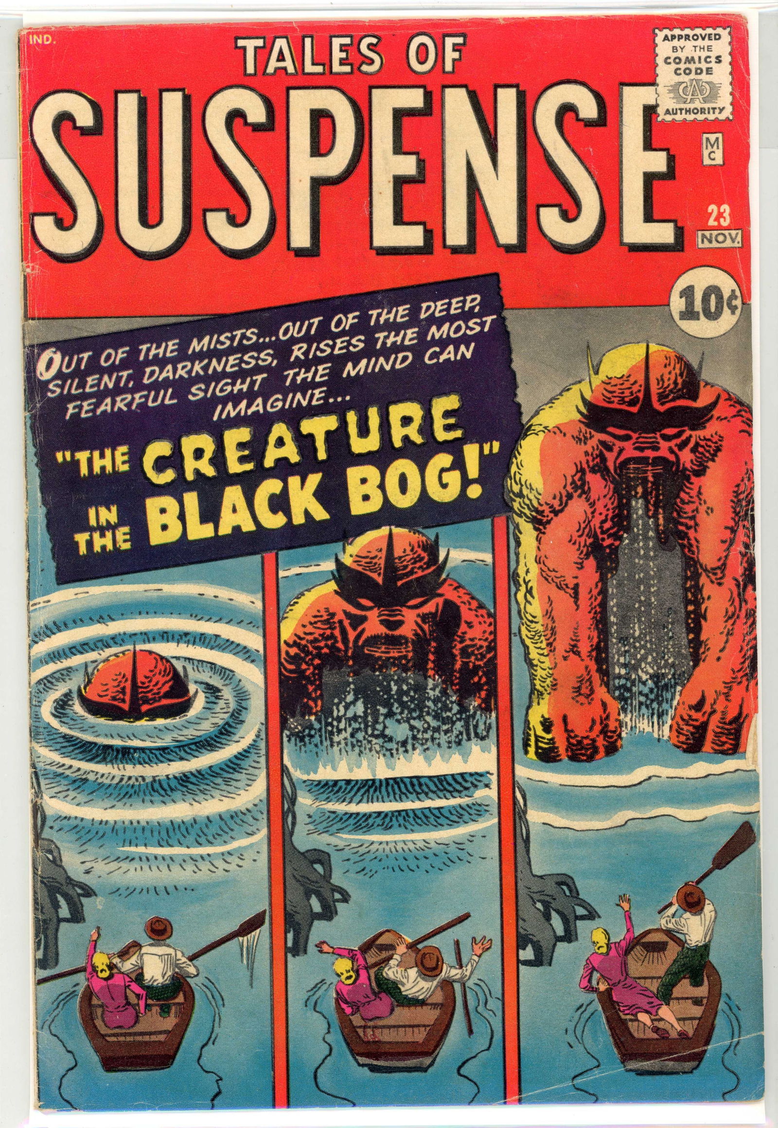 Tales Of Suspense #23 (Marvel Comics, 1961) First appearance of the Creature In The Black Bog: Tales Of Suspense #23 (Marvel Comics, 1961). First appearance of the Creature In The Black Bog.Cover art by Jack Kirby and Steve Ditko. Story by Stan Lee and Larry Lieber.