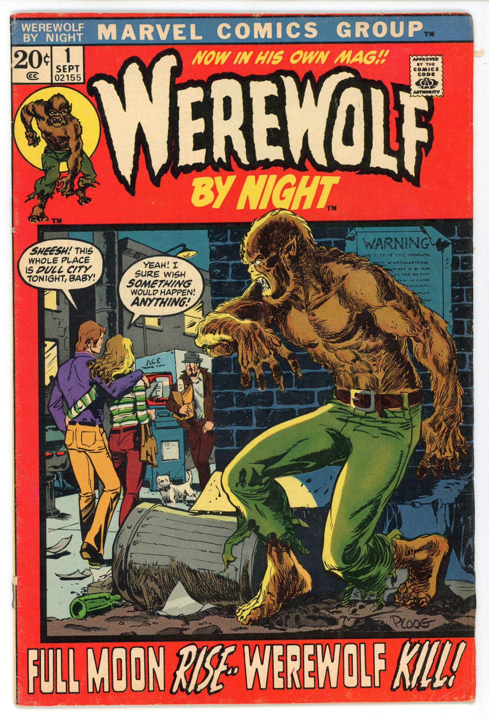Werewolf by Night #1 (Marvel Comics, 1972) First issue of titled series (1 of 2)