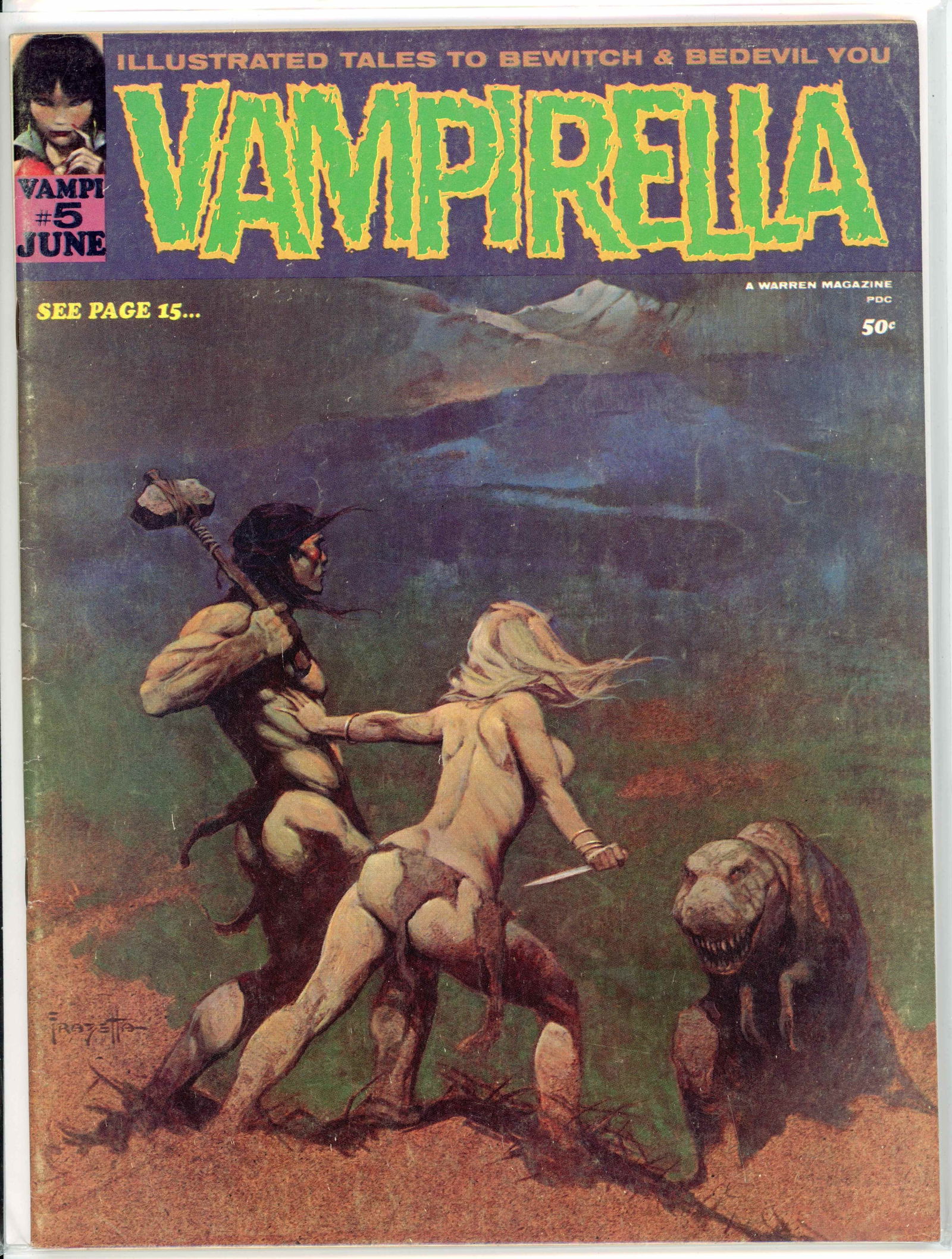 Vampirella #5 (Warren, 1970) Frank Frazetta Cover  (1 of 2)