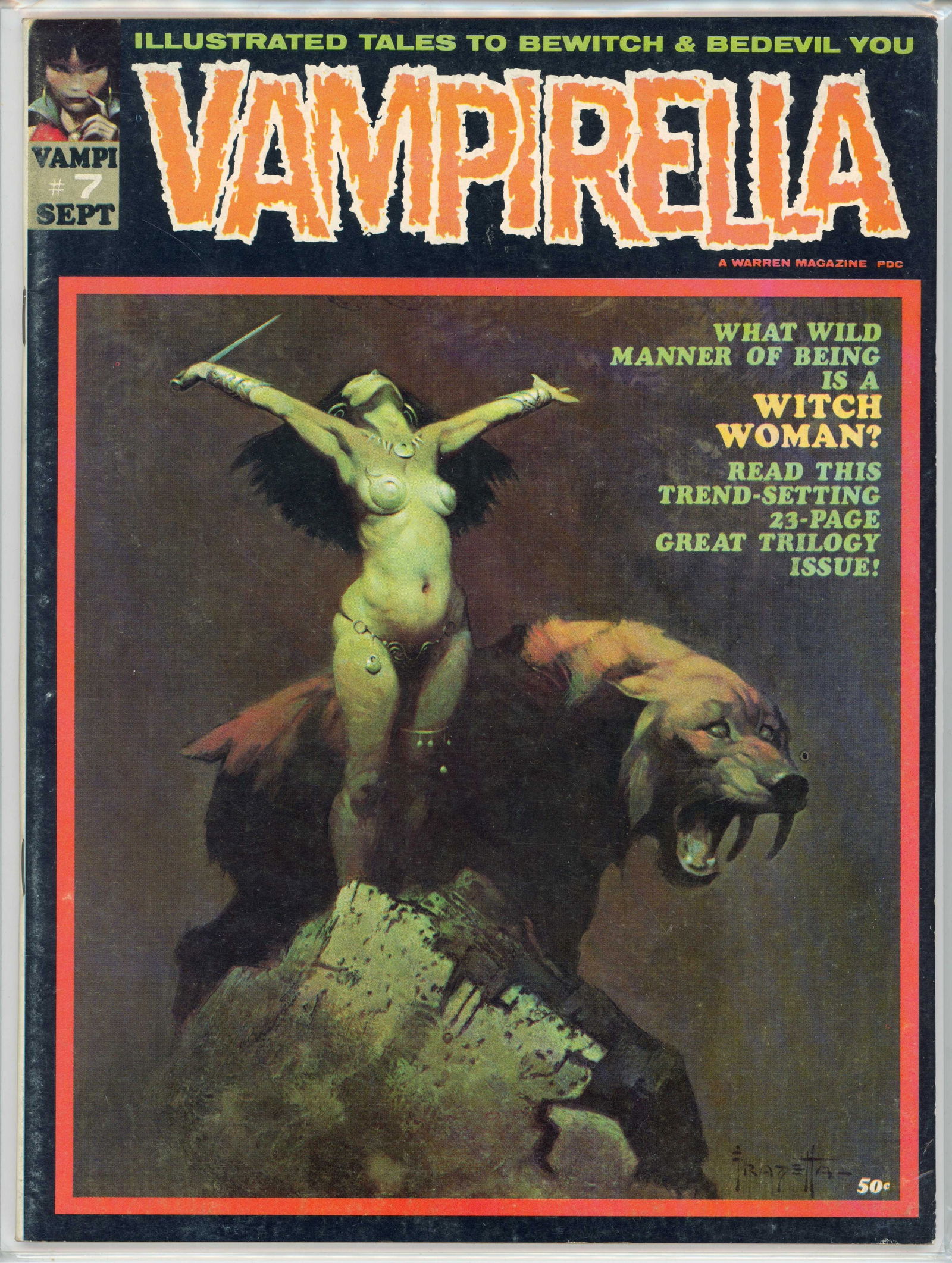 Vampirella #7 (Warren, 1970) Frank Frazetta Cover  (1 of 2)
