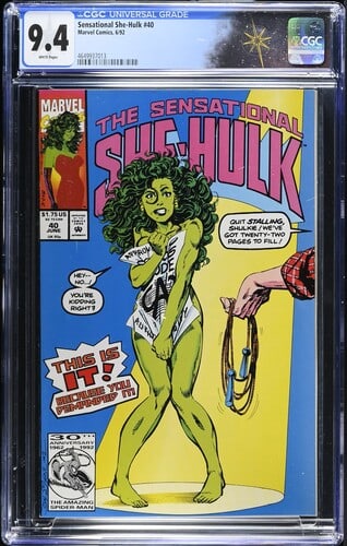 Sensational She-Hulk #40 (Marvel Comics, 1992) CGC 9.4 - Controversial issue (1 of 2)
