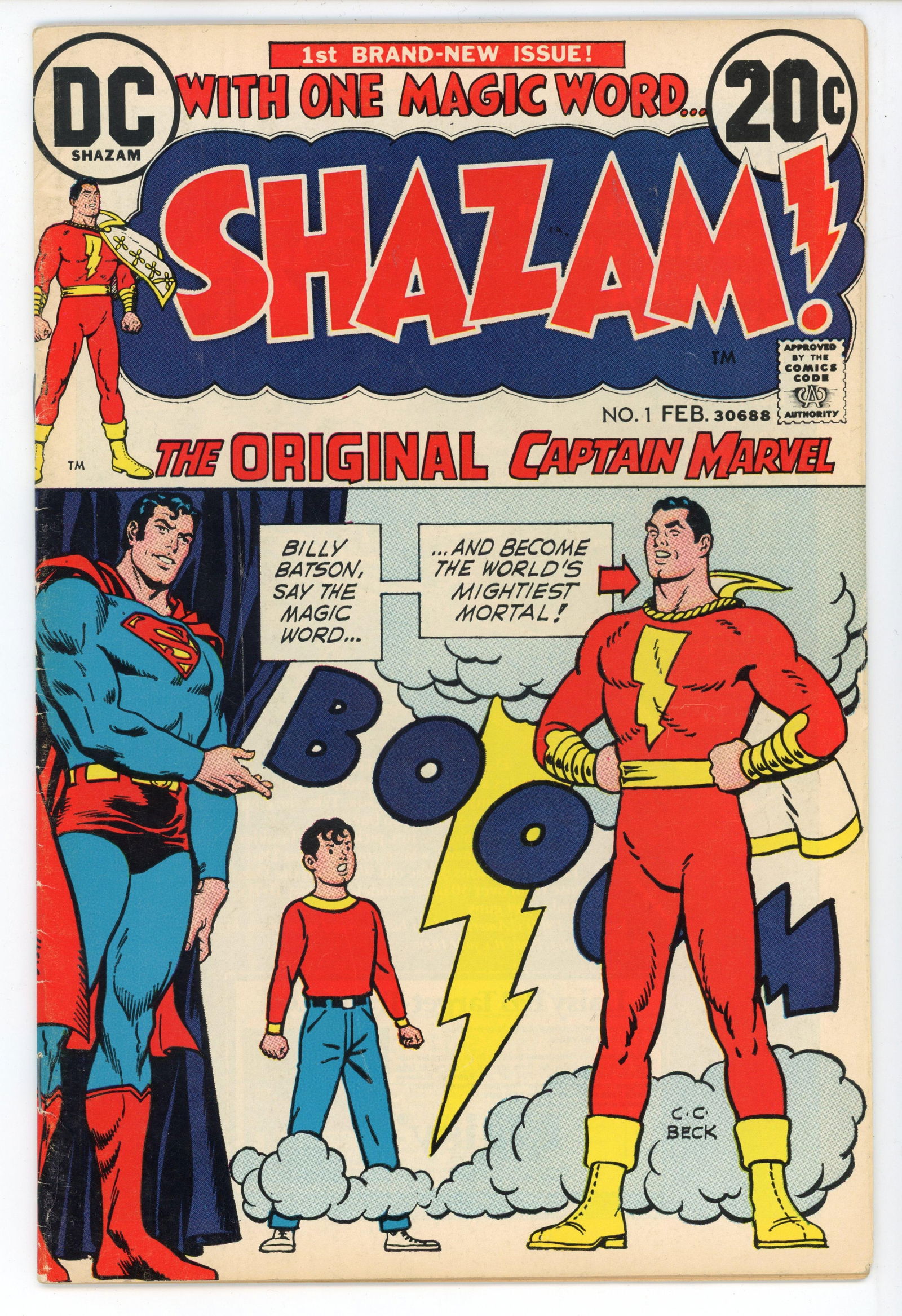 Shazam #1 (DC Comics, 1973) First Captain Marvel in DC Comics and first appearance since the Golden (1 of 2)