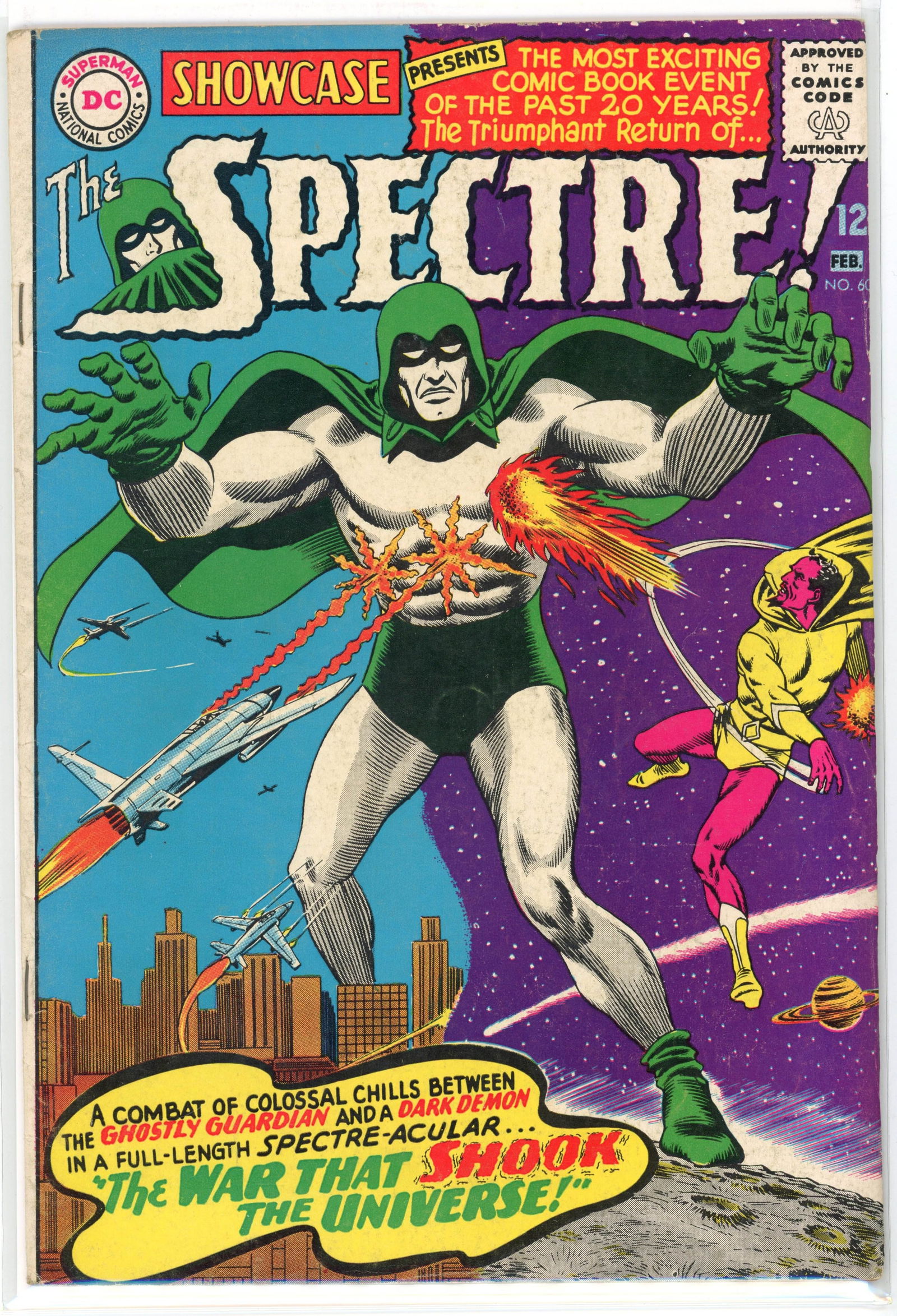 Showcase #60 (DC Comics, 1966) First appearance of the Spectre in the Silver Age: Showcase #60 (DC Comics, 1966). First appearance of the Spectre and Azmodus in the Silver Age. Origin of Spectre. Cover art by Murphy Anderson. Story by Gardner Fox.?
