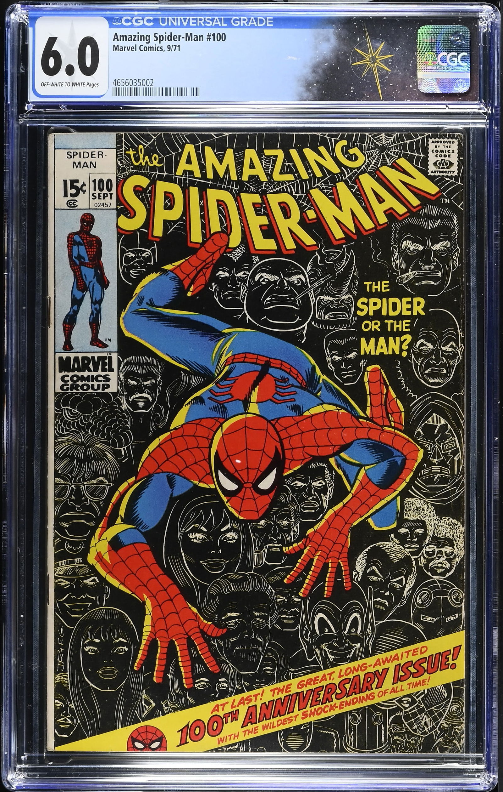 Amazing Spider-Man #100 (Marvel Comics, 1971) CGC 6.0 - 100th Anniversary Special (1 of 2)