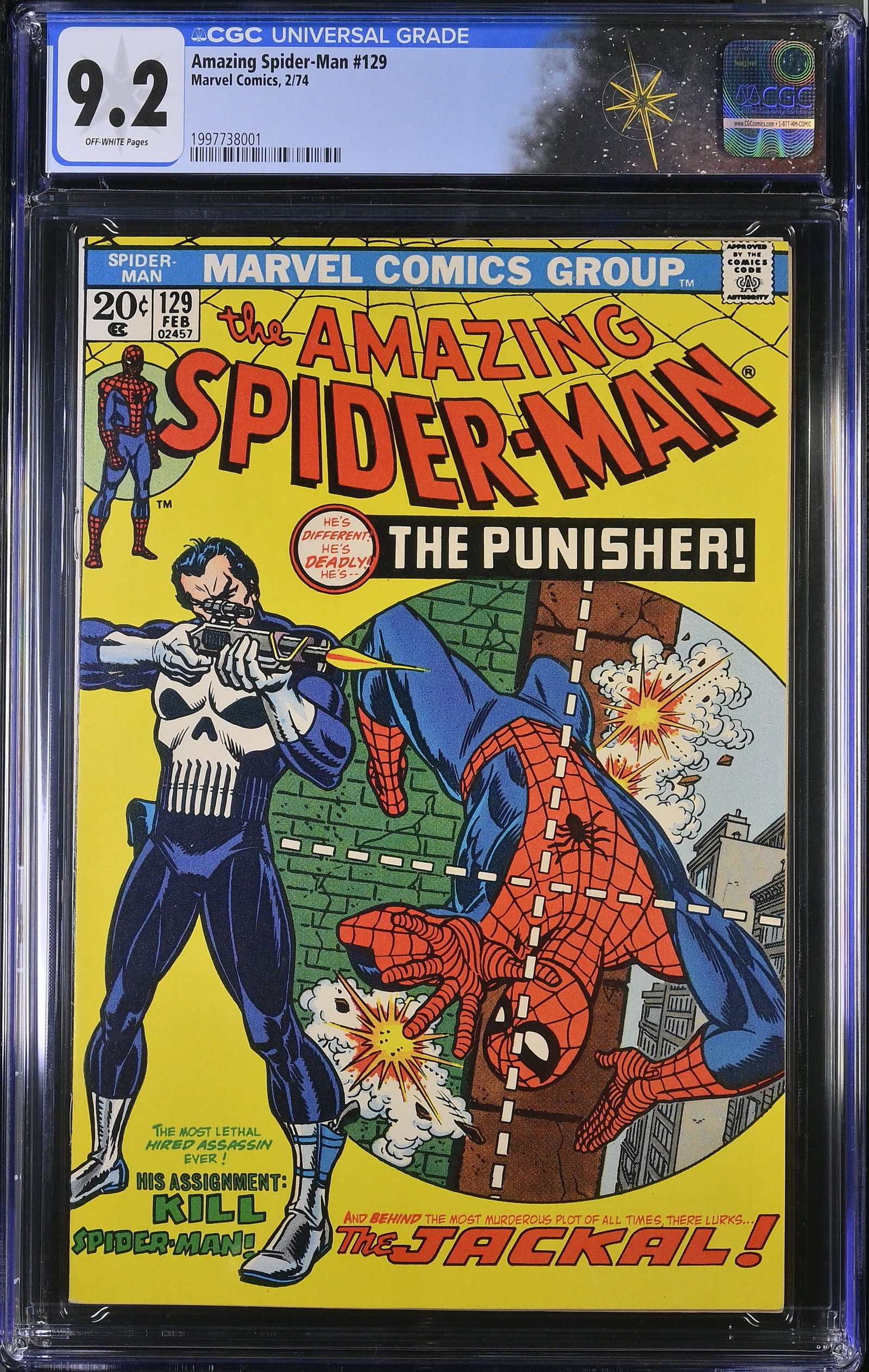 Amazing Spider-Man #129 (Marvel Comics, 1974) CGC 9.2 - First appearance of the Punisher (1 of 2)