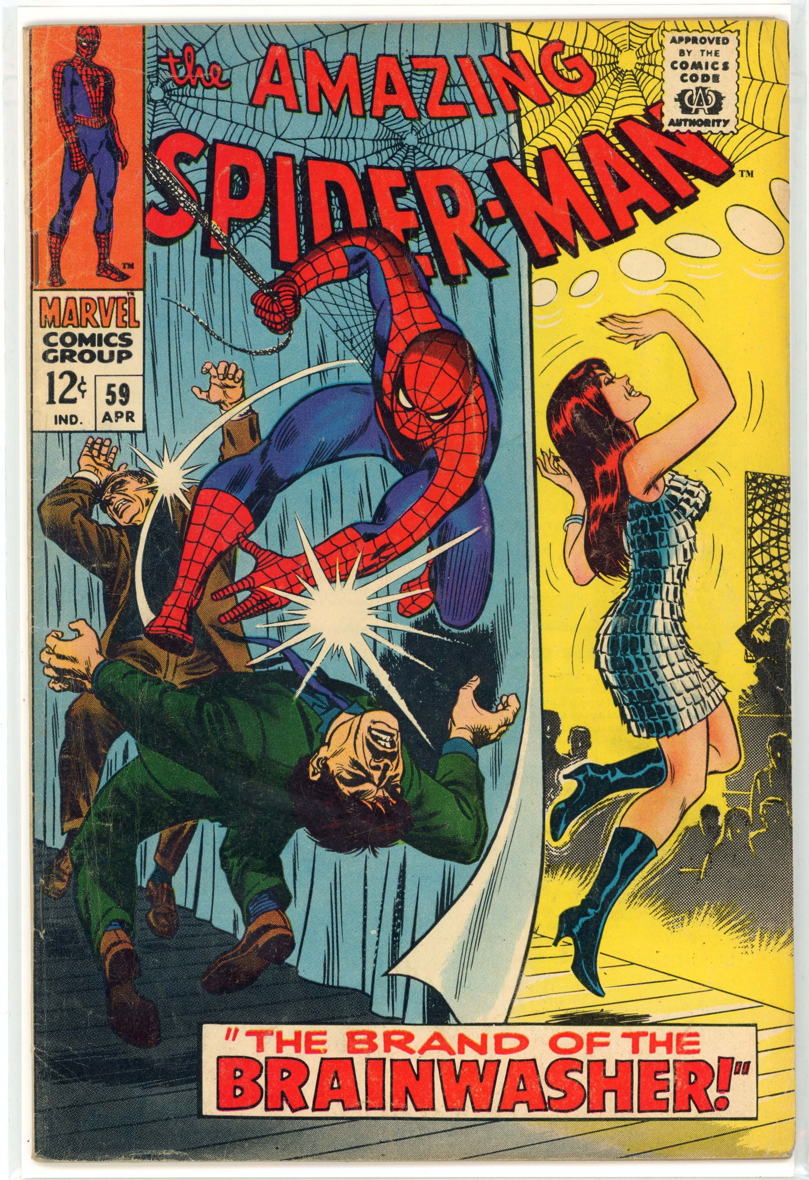 Amazing Spider-Man #59 (Marvel Comics, 1968) First cover appearance of Mary Jane Watson (1 of 2)