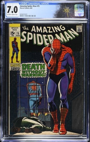 Amazing Spider-Man #75 (Marvel Comics 1969) CGC 7.0 - "Death" of Silvermane (1 of 2)