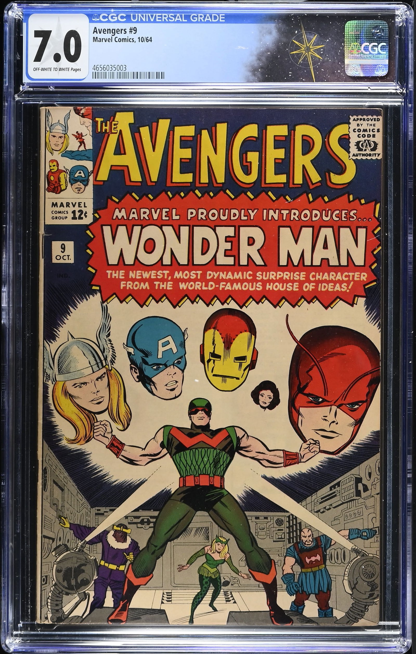 Avengers #9 (Marvel Comics, 1964) CGC 7.0 - First appearance and partial origin of Wonder Man (Simon (1 of 2)
