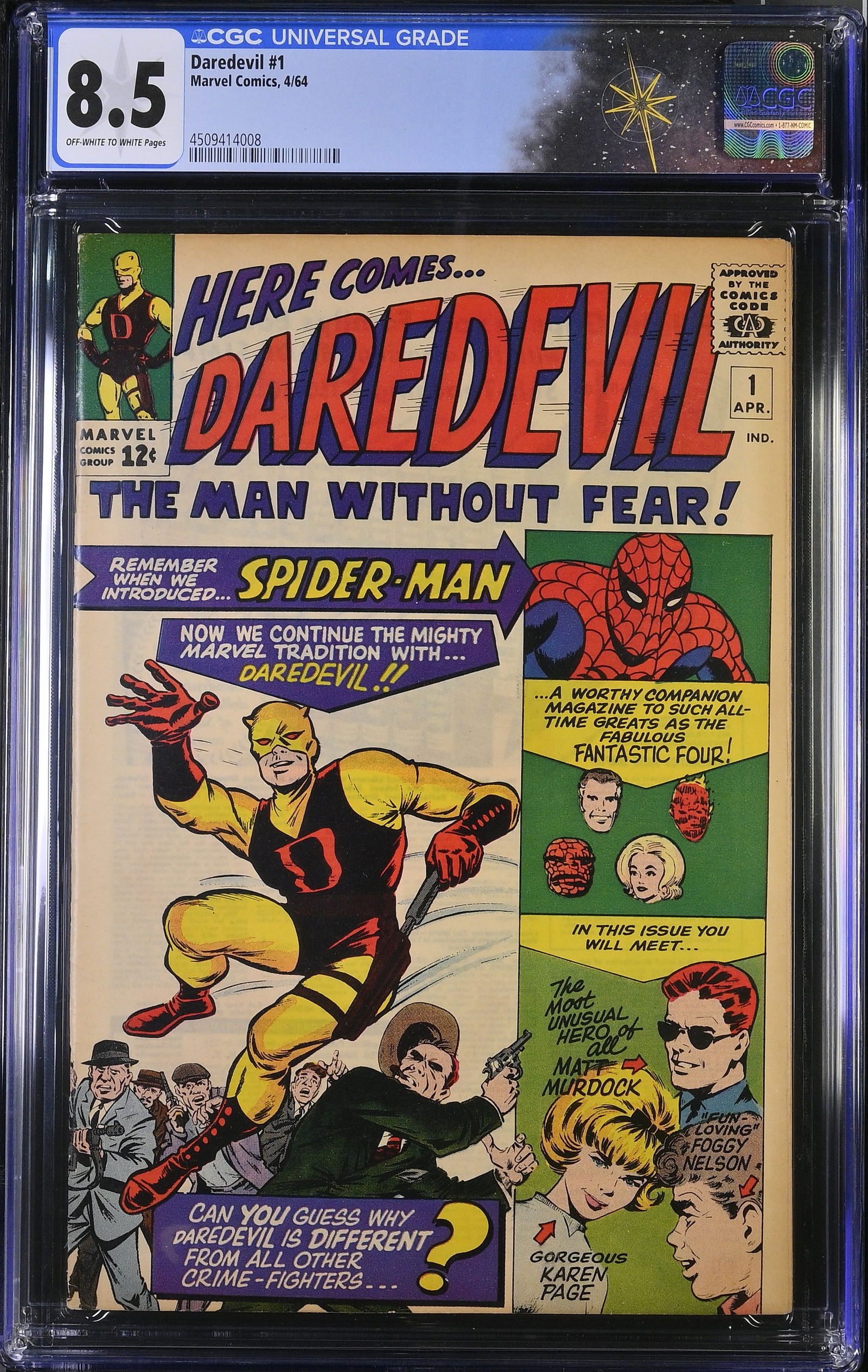 Daredevil #1 (Marvel Comics, 1964) CGC 8.5 - First Daredevil (1 of 2)
