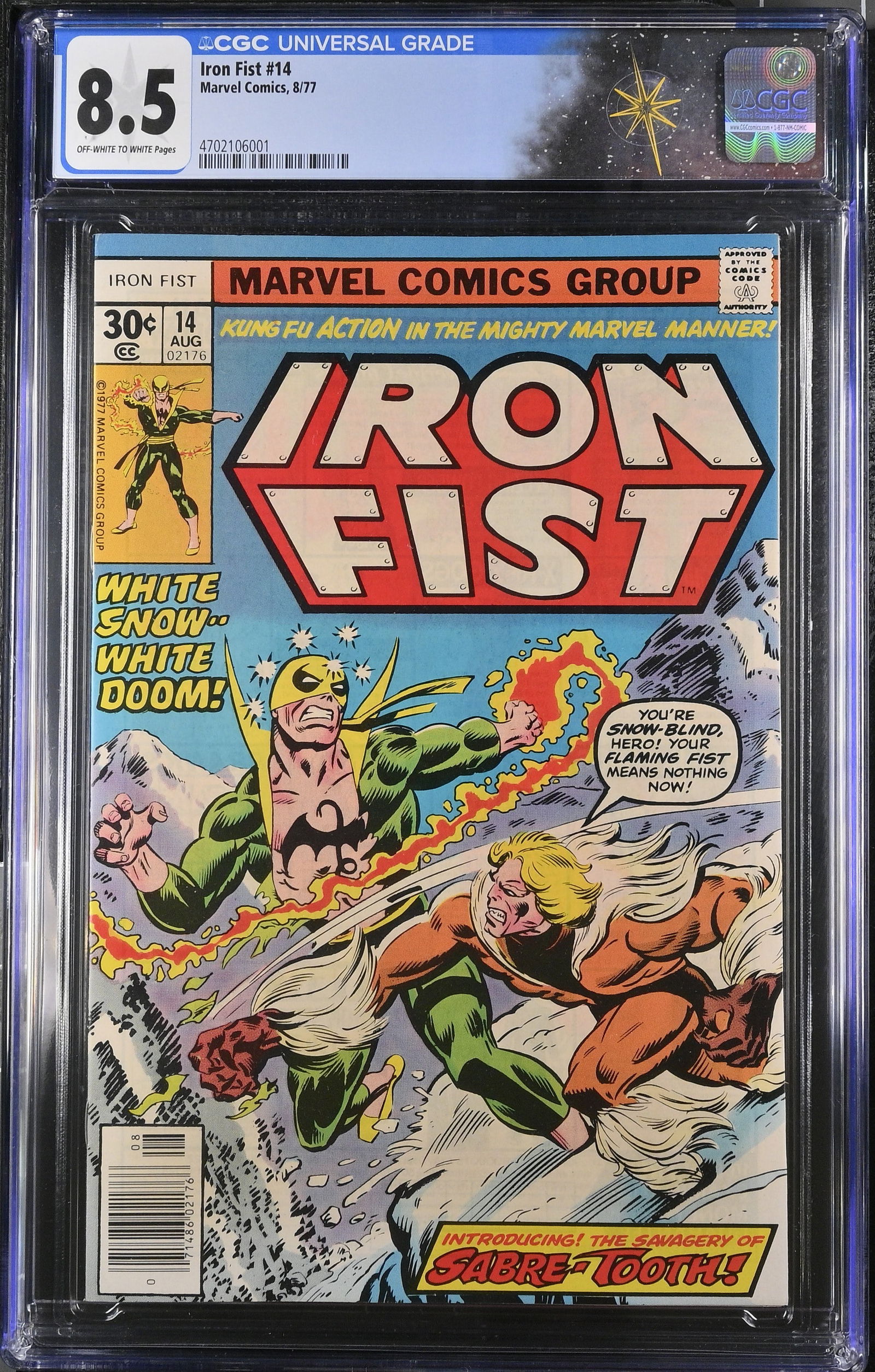 Iron Fist #14 (Marvel Comics, 1977) CGC 8.5 - First appearance of Sabretooth (1 of 2)