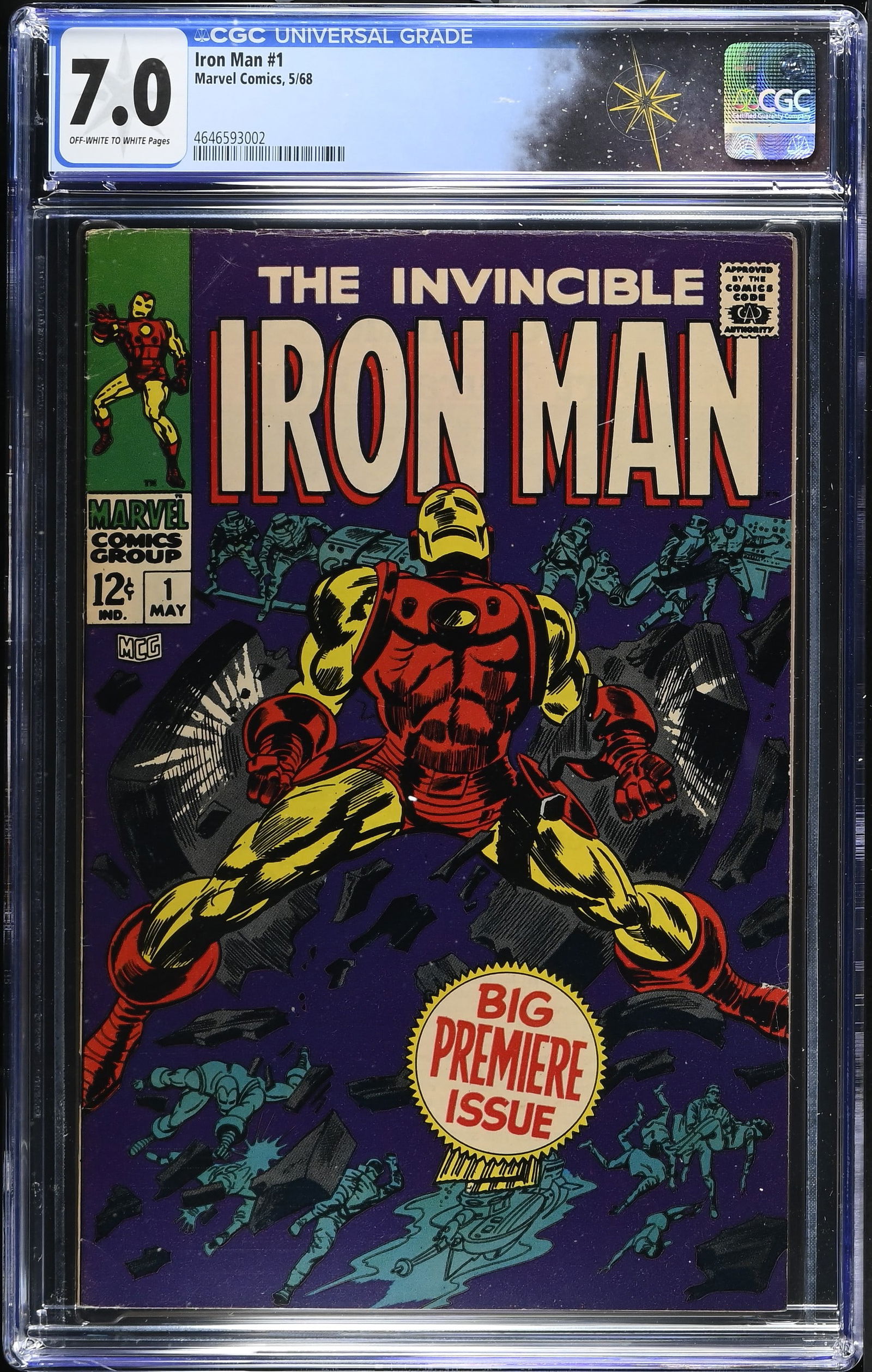 Iron Man #1 (Marvel Comics, 1968) CGC 7.0 - First Issue of Iron Man Titled Series (1 of 2)