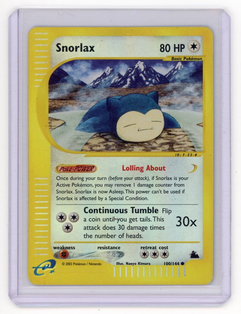 Snorlax #100 Reverse Holo - Skyridge (MP) (1 of 2)