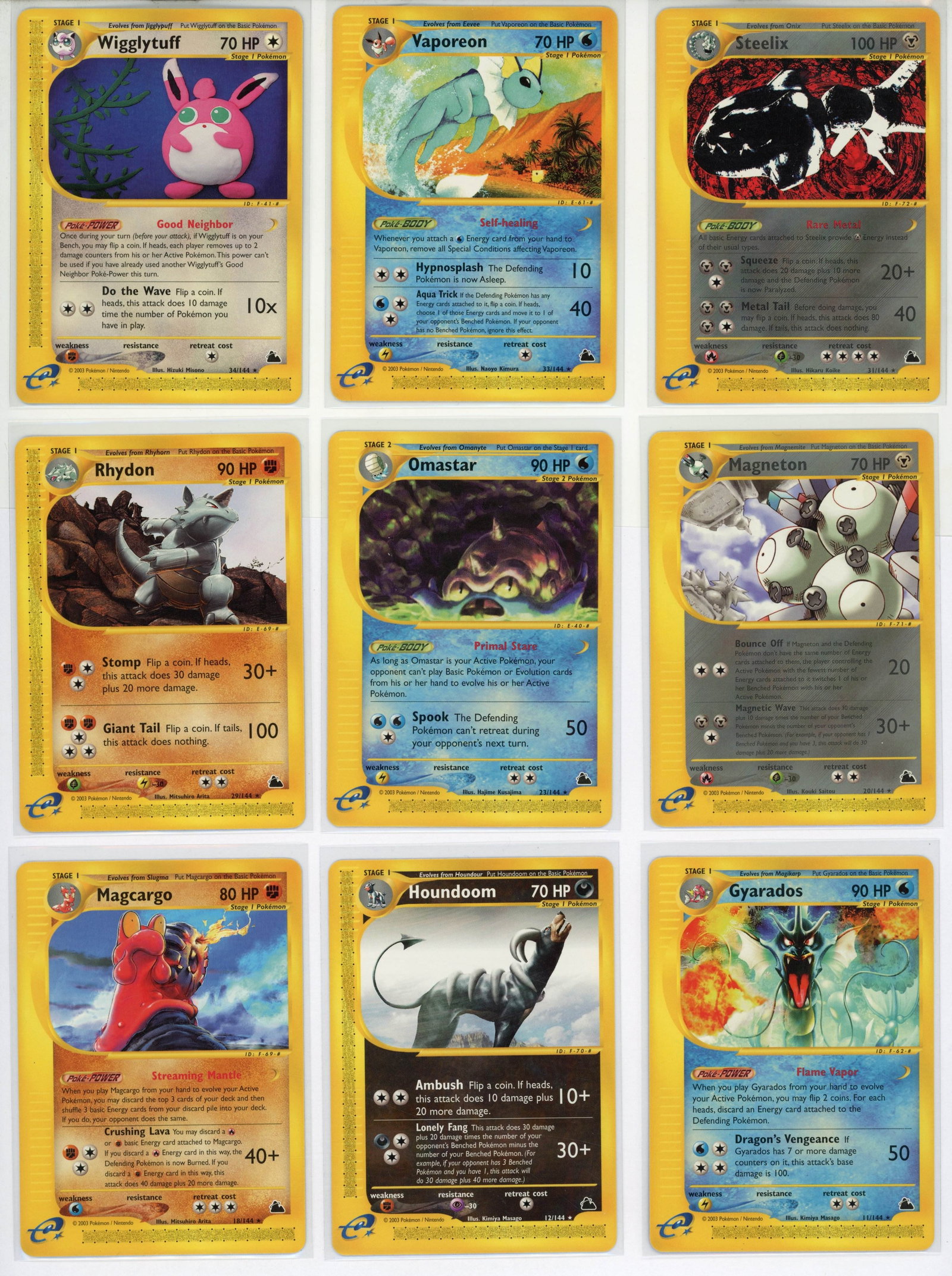 Skyridge Partially Complete Set: This partially complete set of the legendary Skyridge expansion features x2 reverse holos, x13 non-holo rares, and 96 common/uncommons. These cards have been extremely well looked after, and as such t