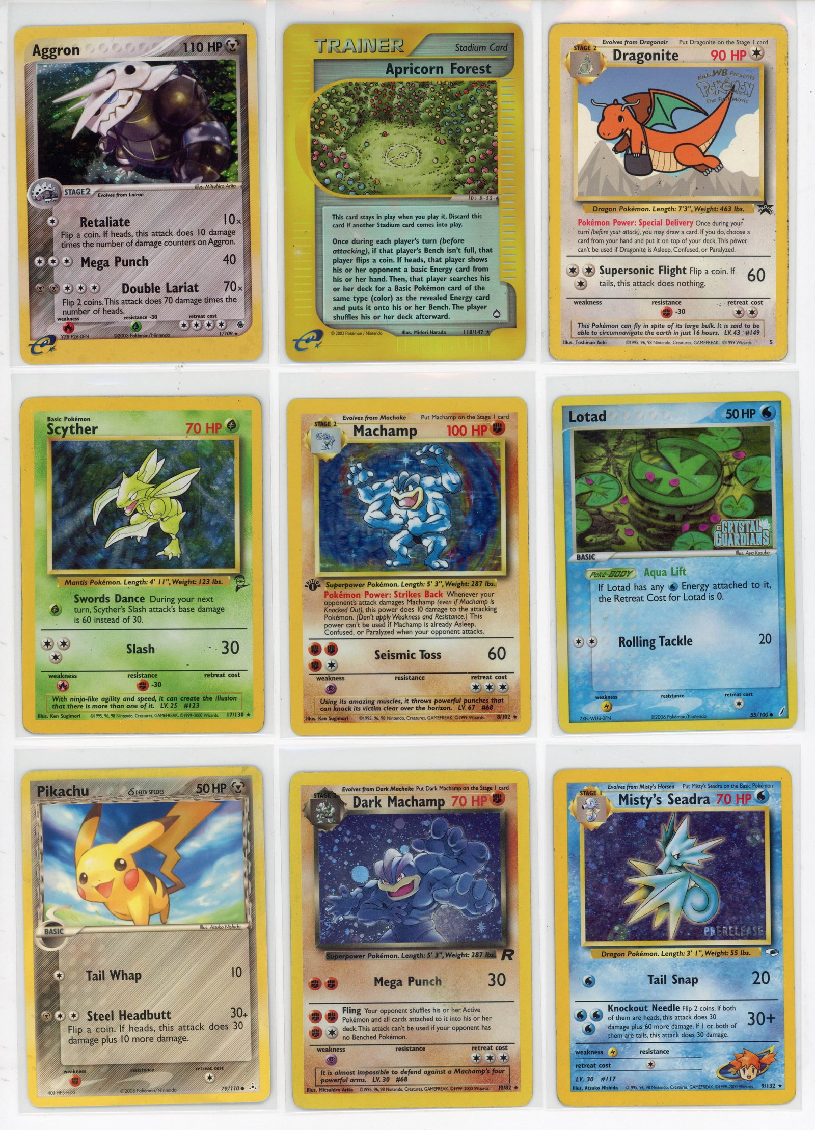Vintage Mixed Collection Inc. X7 Holos: This mixed collection features a wide mix of cards from around the first 7 years of Pokemon.??Highlights from this collection include: Dark marchamp #10 Holo Team Rocket (LP), Misty's Seadra #9 Holo P