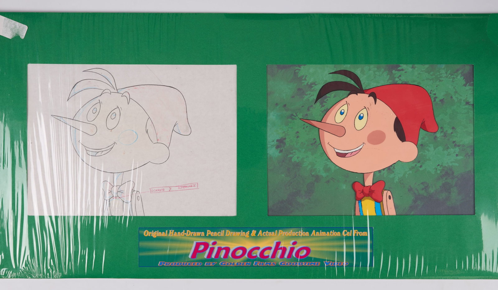 Pinocchio and The Little Mermaid Original Production Animation Cels and Drawings (Golden Films, (1 of 12)