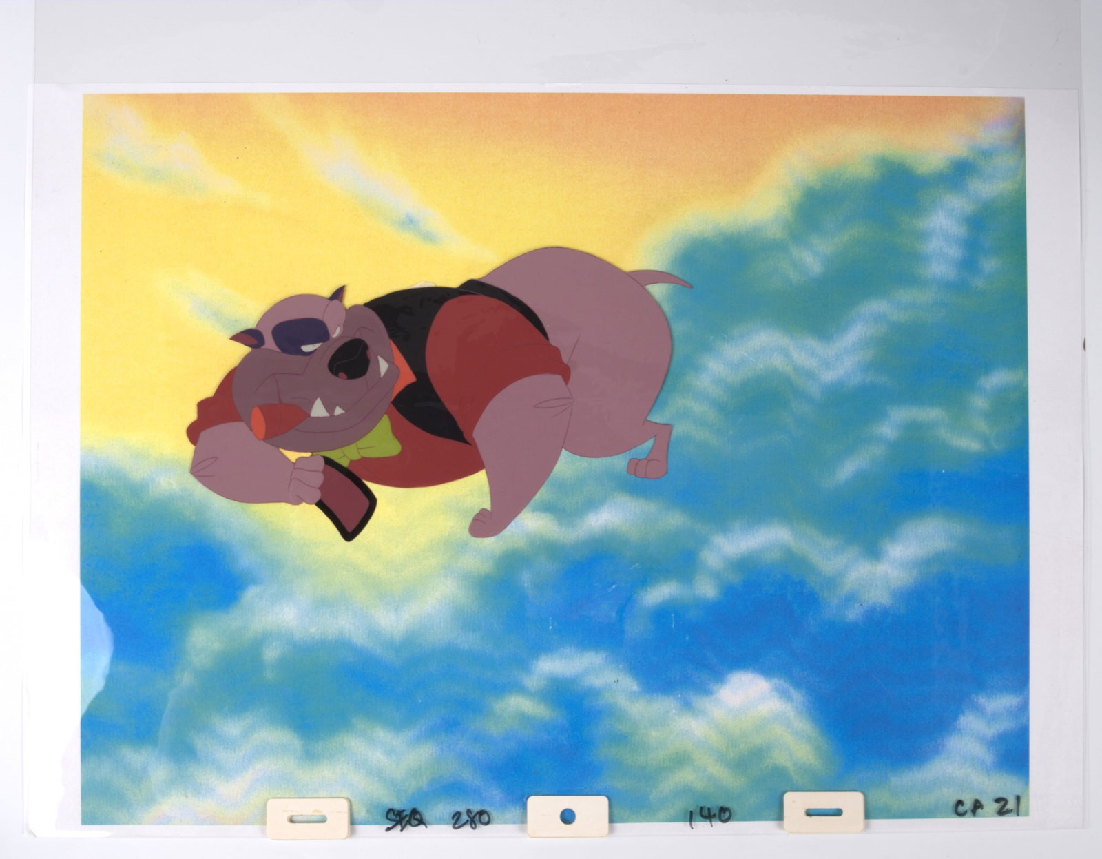 All Dogs Go To Heaven 2 Carface and Annabelle Original Production Cel (MGM, 1996) Total 3: All Dogs Go To Heaven 2 Carface and Annabelle Original Production Cel (MGM, 1996) Total 3.Hand painted animation cels: one of Carface Caruthers, and another of Annabelle. The Annabelle cel is two laye