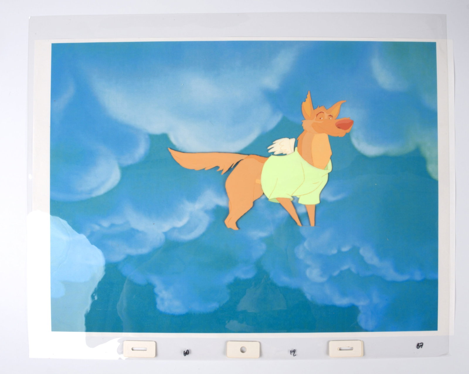 All Dogs Go To Heaven 2 Charlie and Spike Original Production Cel (MGM, 1996) Total 2: All Dogs Go To Heaven 2 Charlie and Spike Original Production Cel (MGM, 1996) Total 2.Hand painted animation cels: one of Spike with his angel wings and another of Charlie with his angel wings. Both w