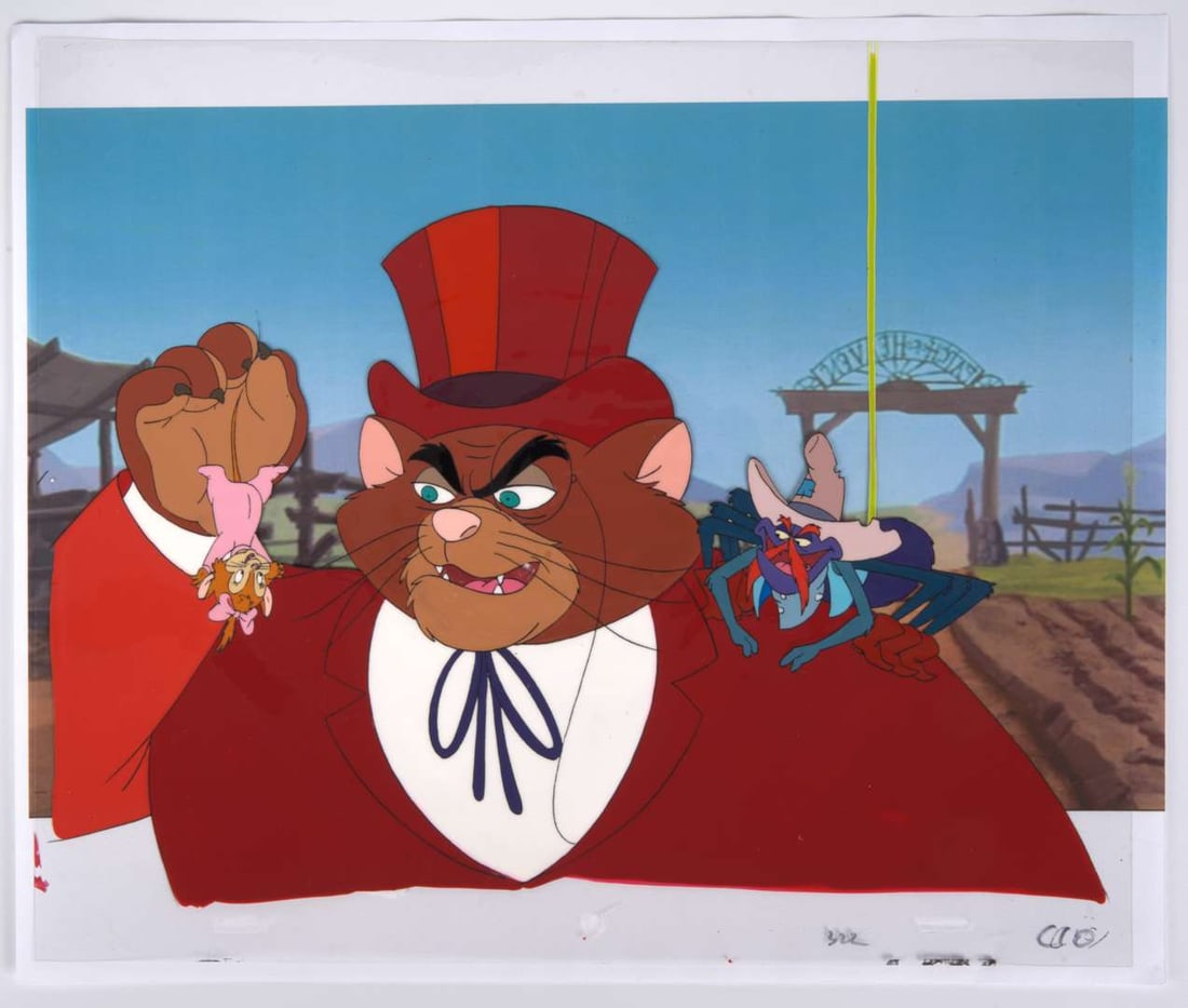 Fievel's American Tails Original Hand Painted Production Animation Cels (Universal Cartoon Studios, (1 of 7)