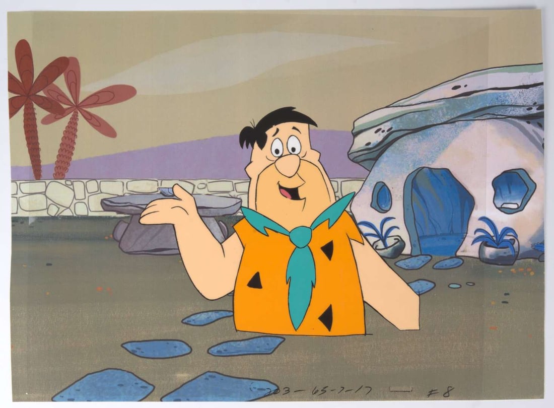 The Flintstones Original Hand Painted Fred Flintstone Production Cel (Hanna Barbera, 1960-66) Total (1 of 3)