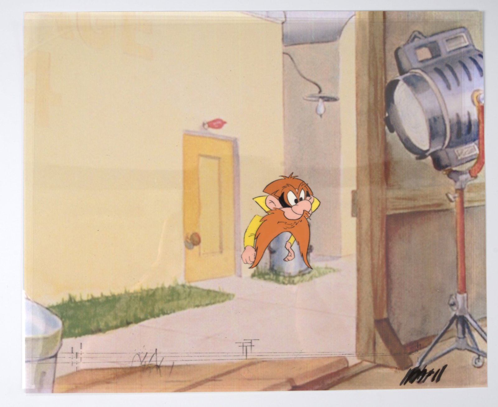 Two 1960s Original Looney Tones Animation Cels of Daffy Duck and Yosemite Sam (Warner Bros, 1962-66) (1 of 4)