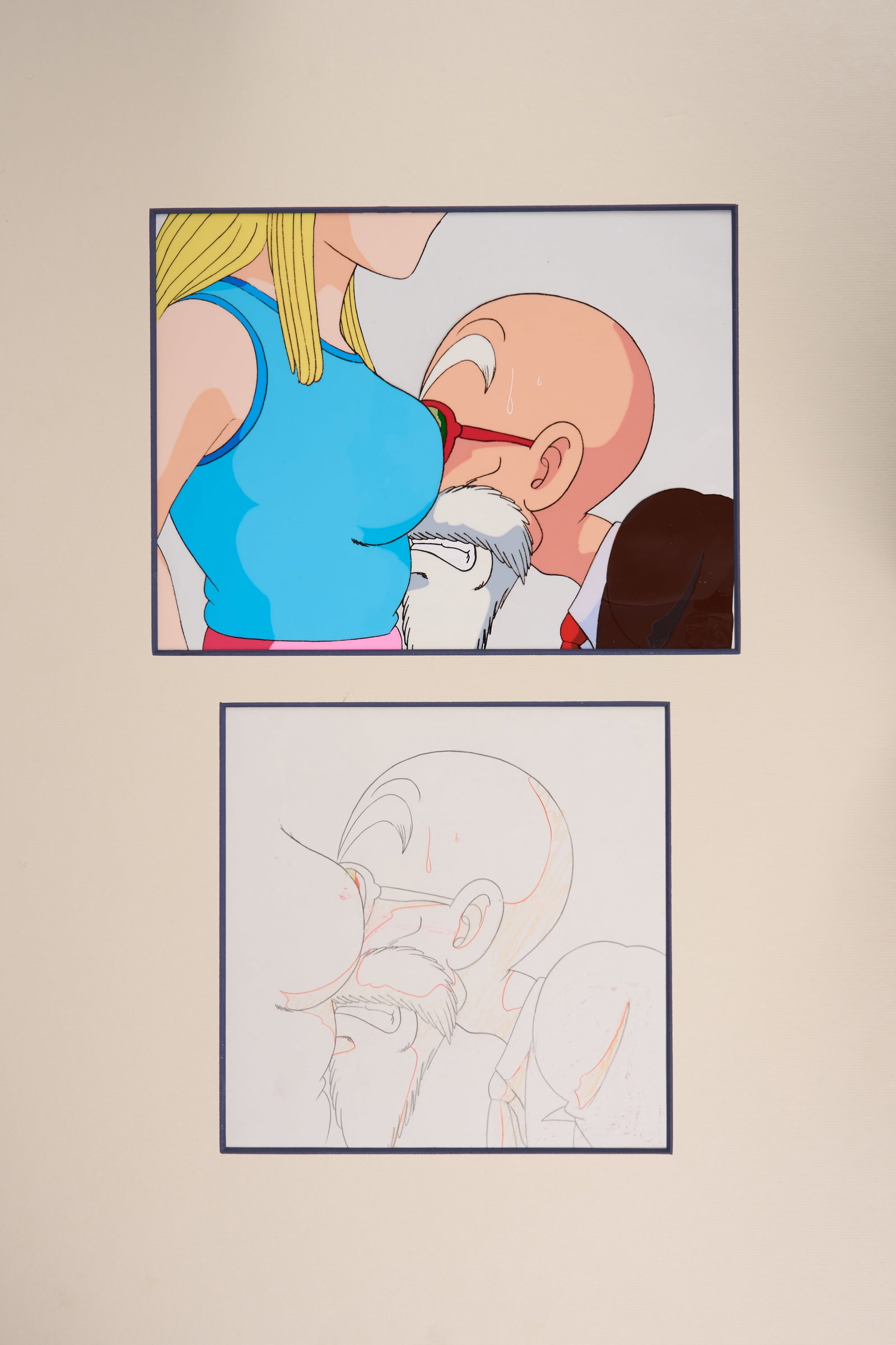 Dragon Ball 'Preliminary Peril' Original Master Roshi Animation Cel And Drawing (Toei Animation, (1 of 4)
