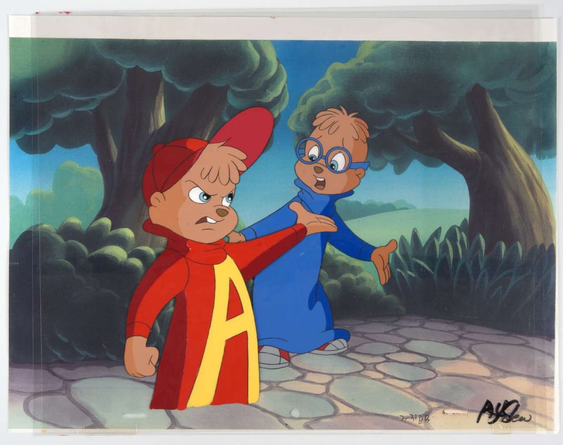 Alvin and The Chipmunks Original Alvin and Simon, Dave and Easter Bunny Production Cels (DIC (1 of 8)