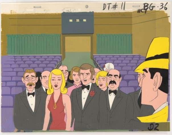 The Dick Tracy Show Original Hand Painted Multi Layer Production Cel And Background (UPA, 1961-1962) (1 of 4)