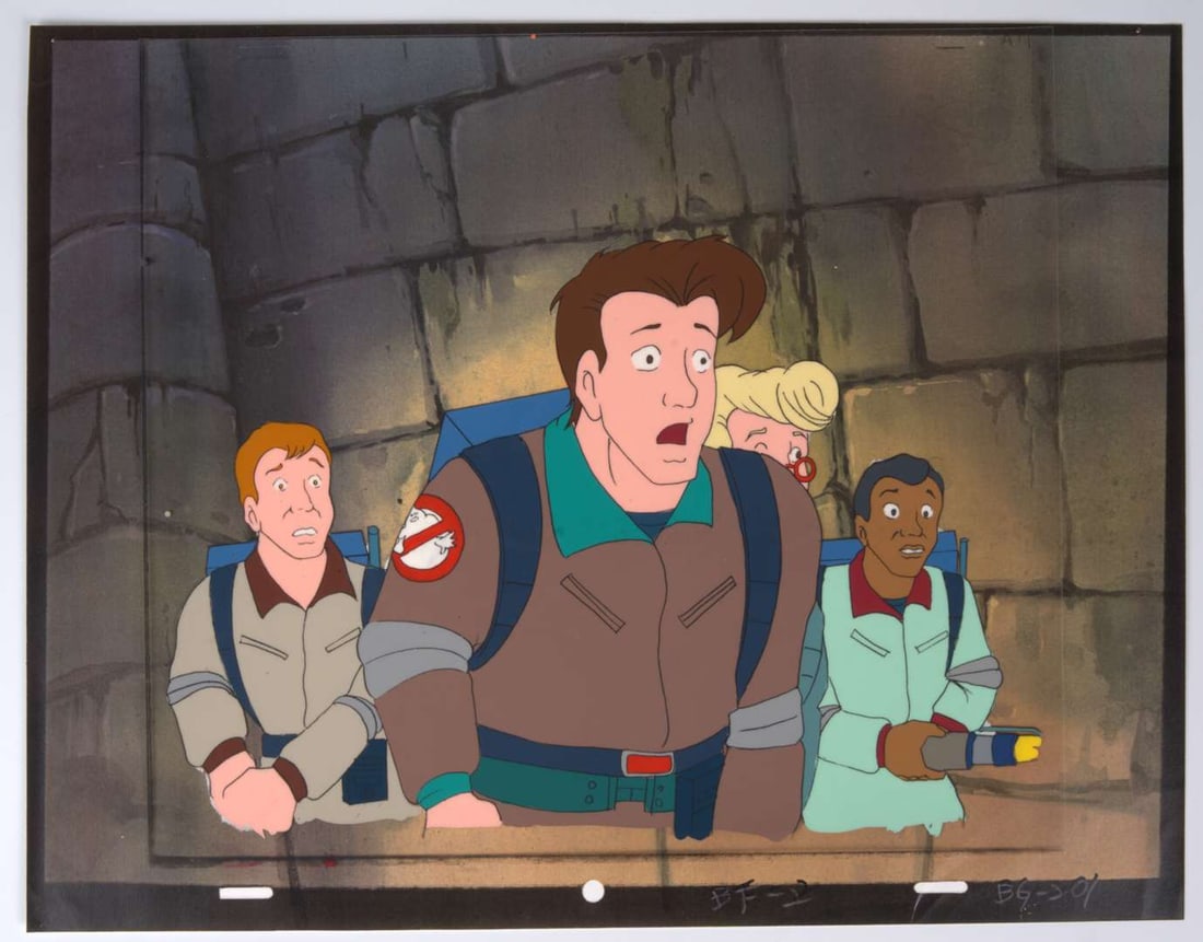 The Real Ghostbusters Original Egon, Peter, Ray and Winston Production Cel (DIC Animation, (1 of 3)