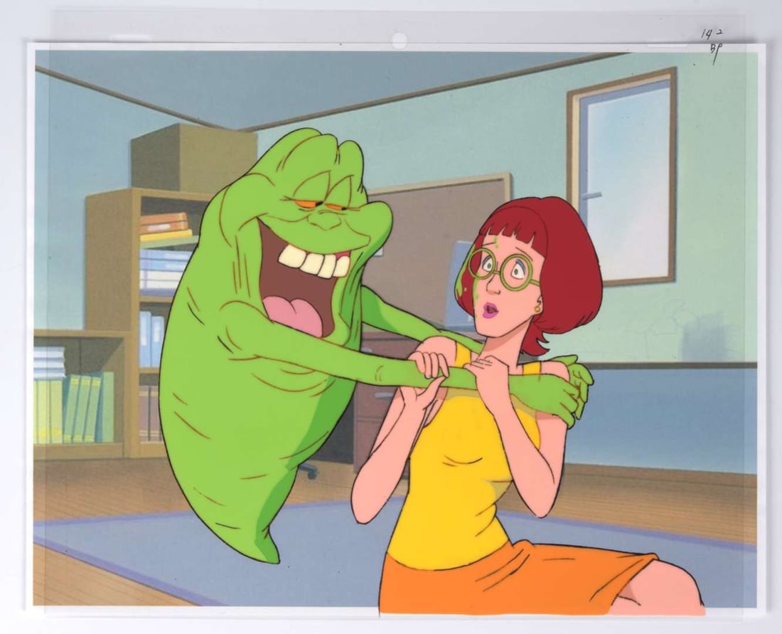 The Real Ghostbusters Original Slimer, Egon, Janine And Boogieman Production Cels (DIC Animation, (1 of 7)