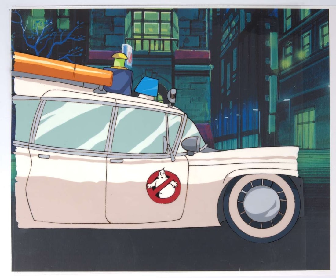 The Real Ghostbusters Original Title Sequence Ecto-1 Production Cel (DIC Animation 1983-1991) (1 of 2)