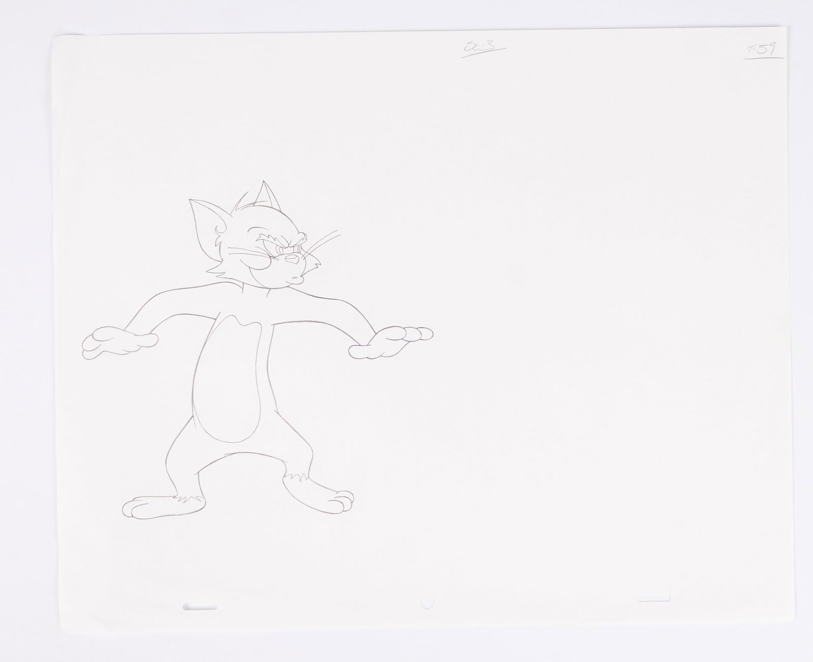 Tom And Jerry Animation Drawing For Ford Mondeo Advert (Large Company, 2003) Total 35: Tom And Jerry Animation Drawing For Ford Mondeo Advert (Large Company, 2003).A collection of thirty one animation and rough sketches of a movement sequence of Tom from a Ford Mondeo advert. Directed b