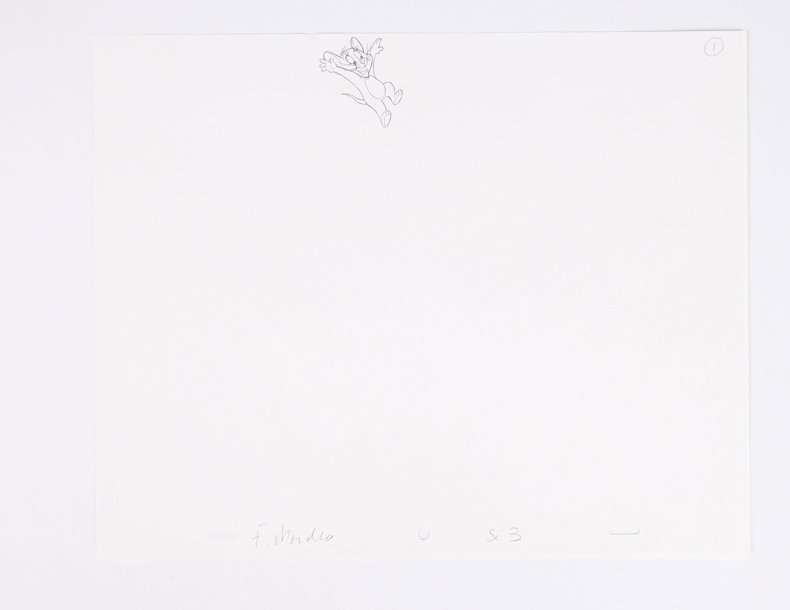 Tom And Jerry Animation Drawings For Ford Mondeo Advert (Large Company, 2003) Approx. 150+: Tom And Jerry Production Animation Drawings For Ford Mondeo Advert (Large Company, 2003).A collection of thirty-eight original animation sketches of a movement sequences of Jerry from a Ford Mondeo ad